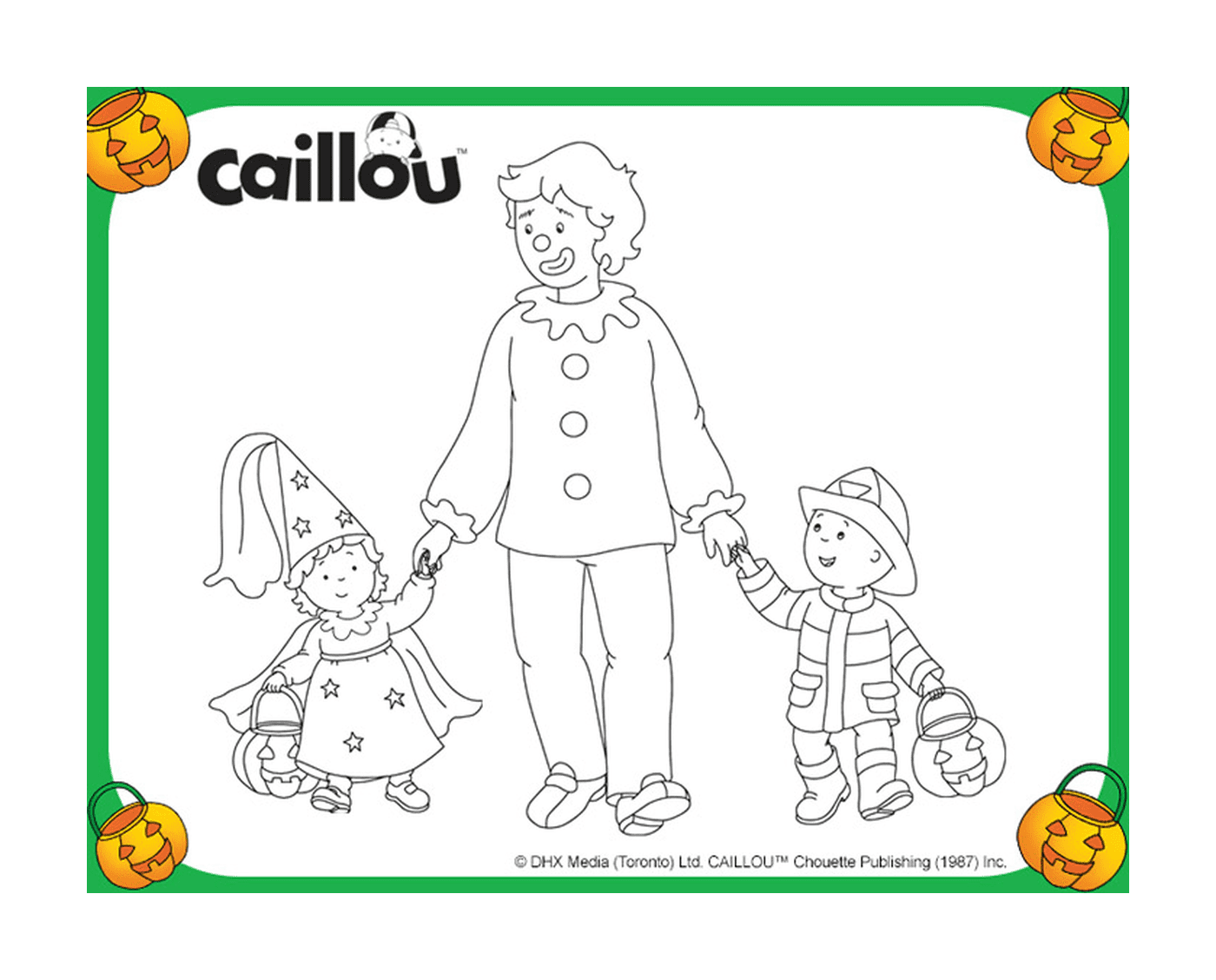   Caillou, Mousseline et Papa se déguisent pour Halloween 
