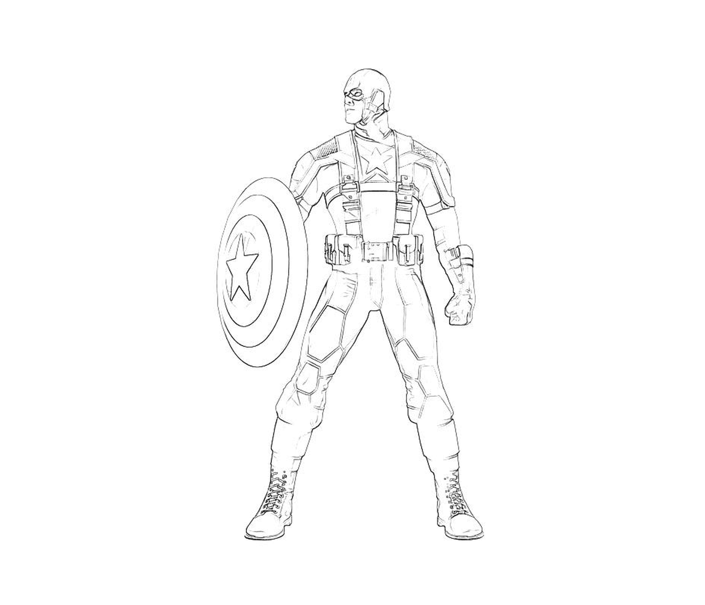   Un homme en costume de Captain America 