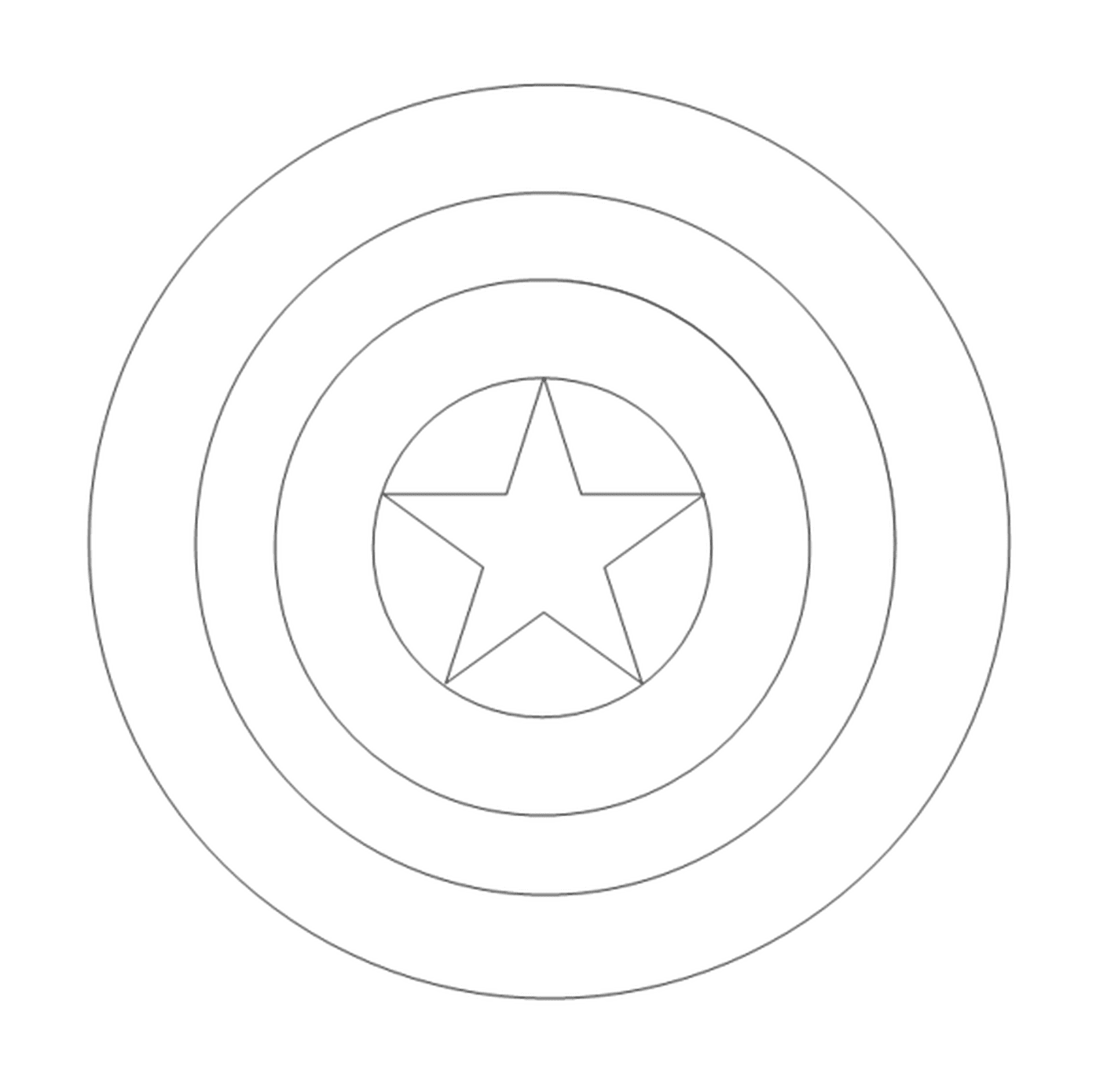   Une étoile au centre d'un cercle 