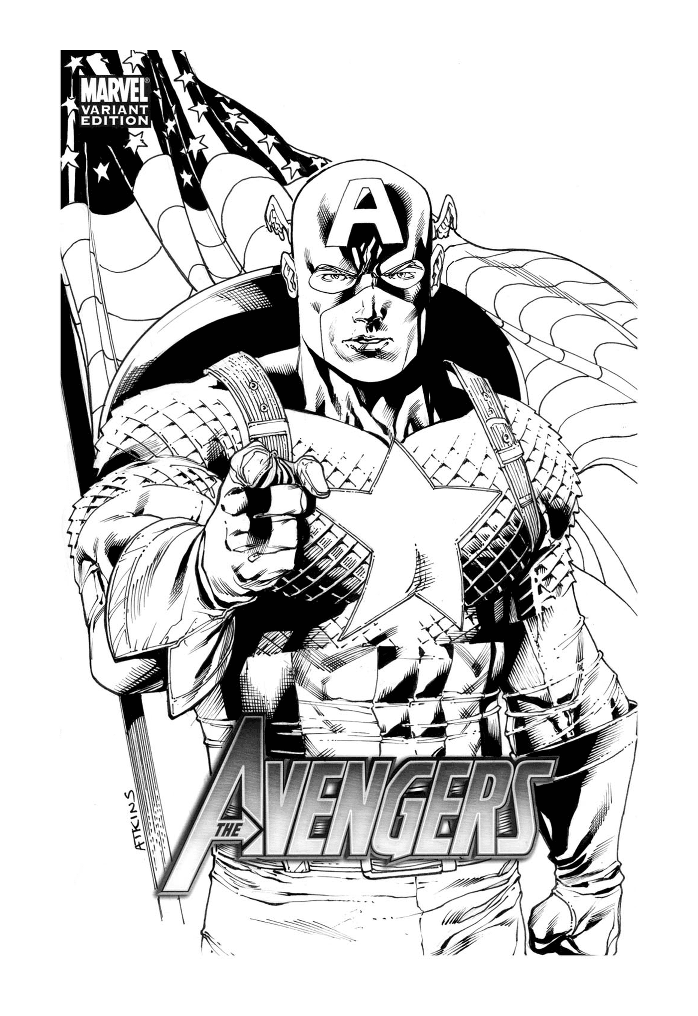   Avengers Captain America 274, homme avec une arme à feu 