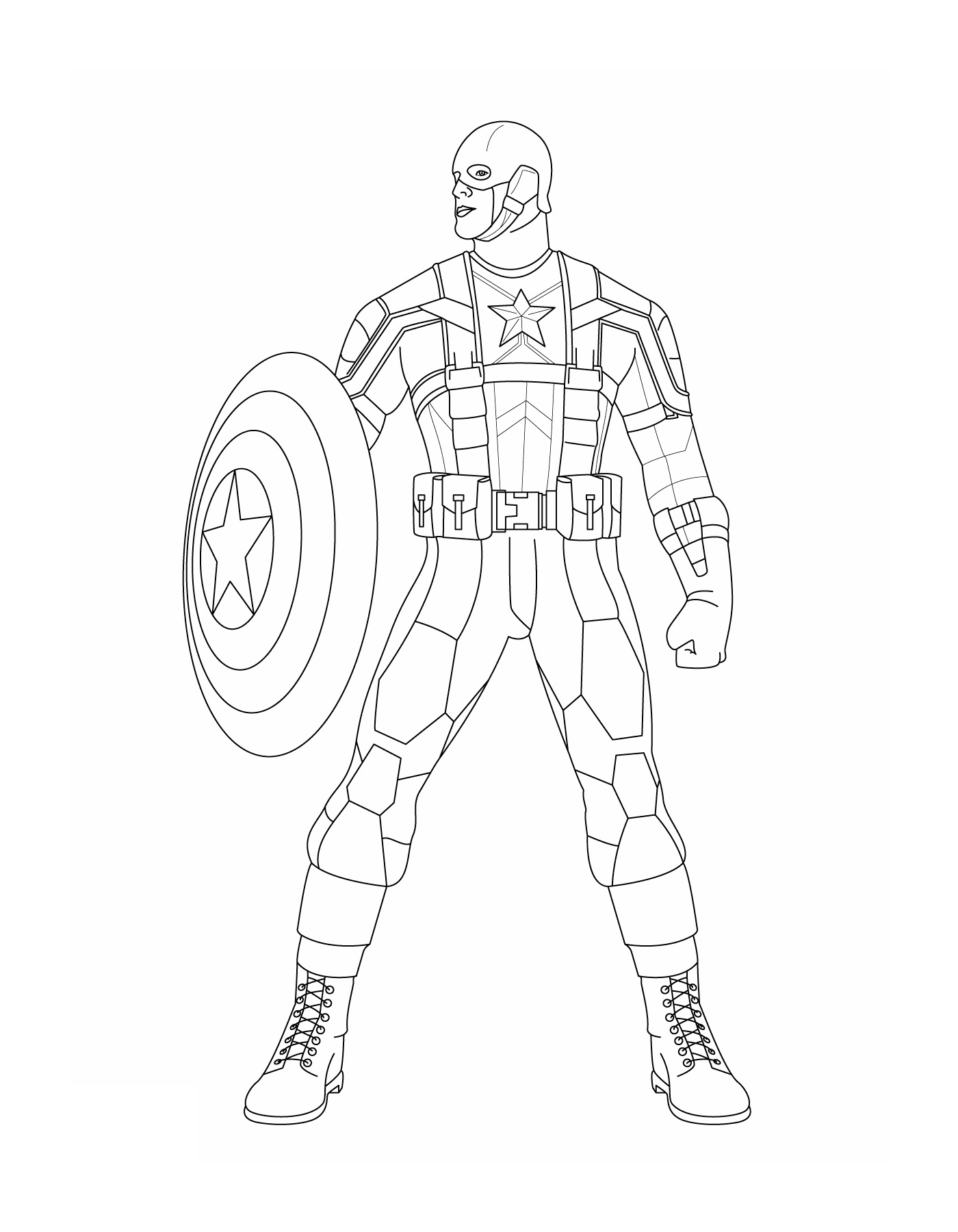   Coloriage Captain America 11, image d'un Captain America 