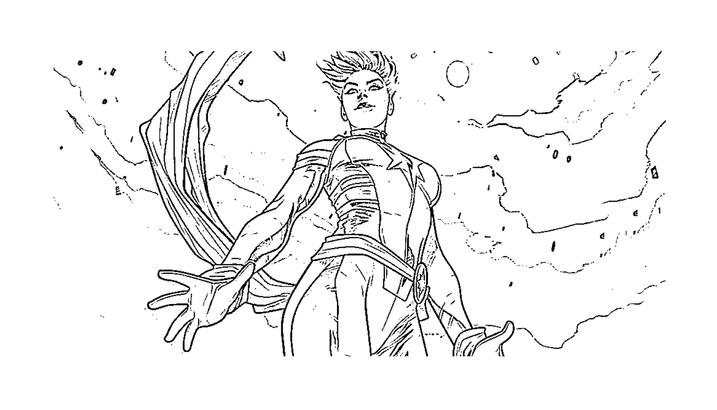  Comics Captain Marvel, homme avec un arc et une flèche 