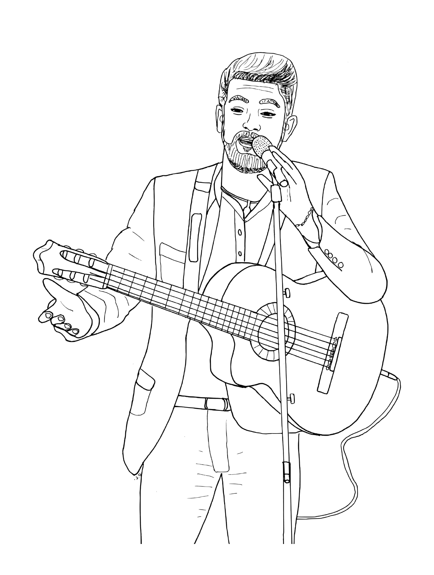   Un homme avec une guitare 