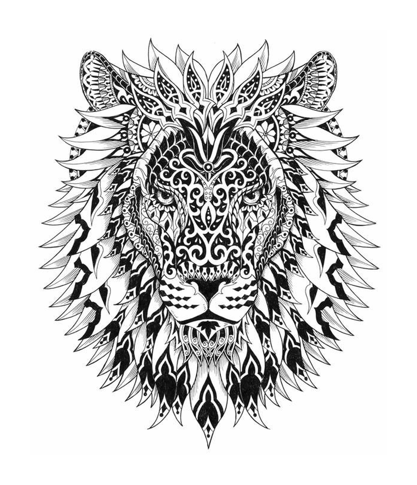   La tête d'un lion 