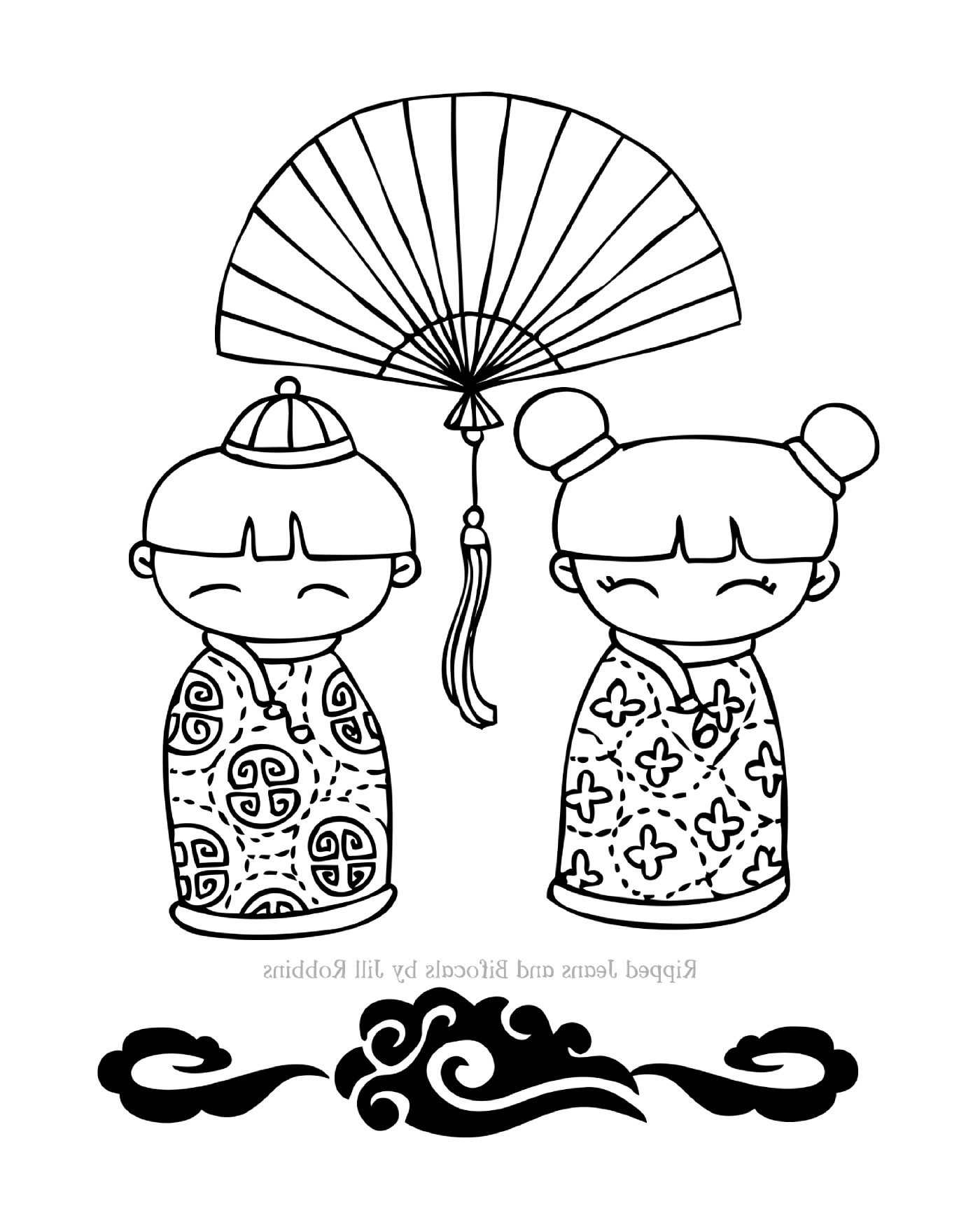   Deux poupées pour le nouvel an chinois 