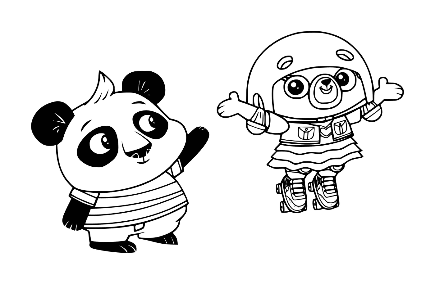   Chip Pug et Nico Panda 
