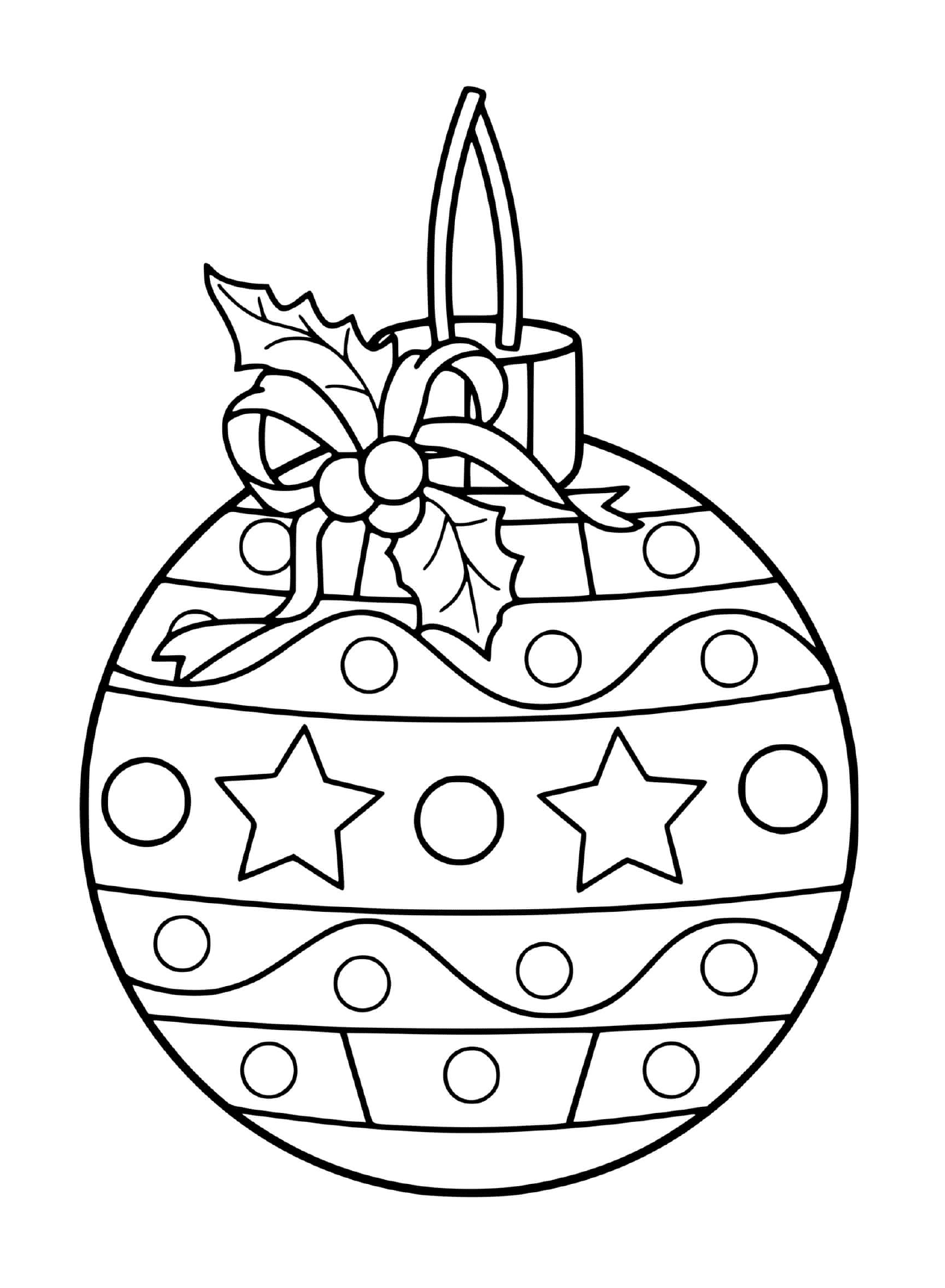   Une superbe boule de Noël avec des décorations festives 