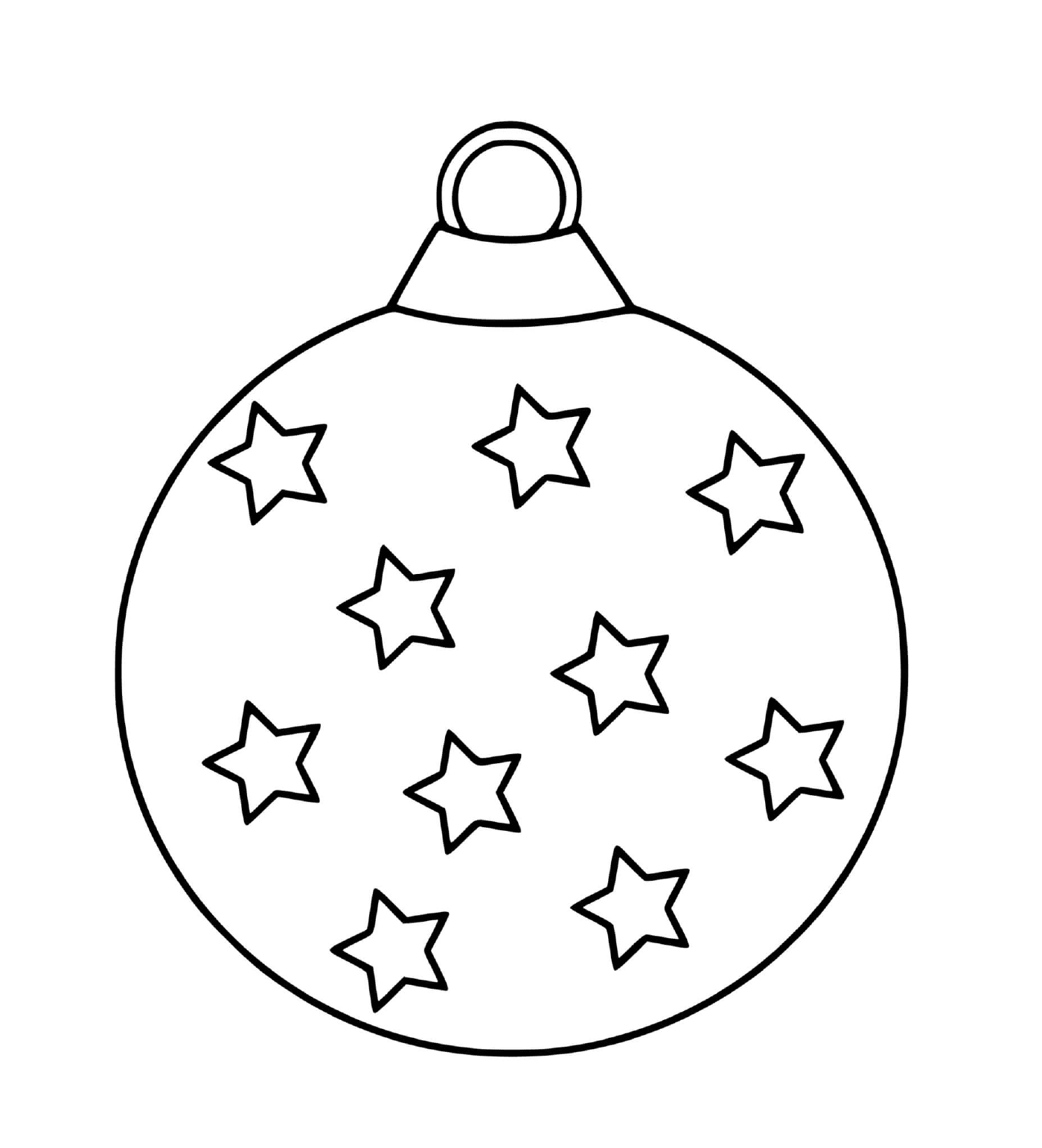   Une boule de Noël maternelle avec des étoiles 