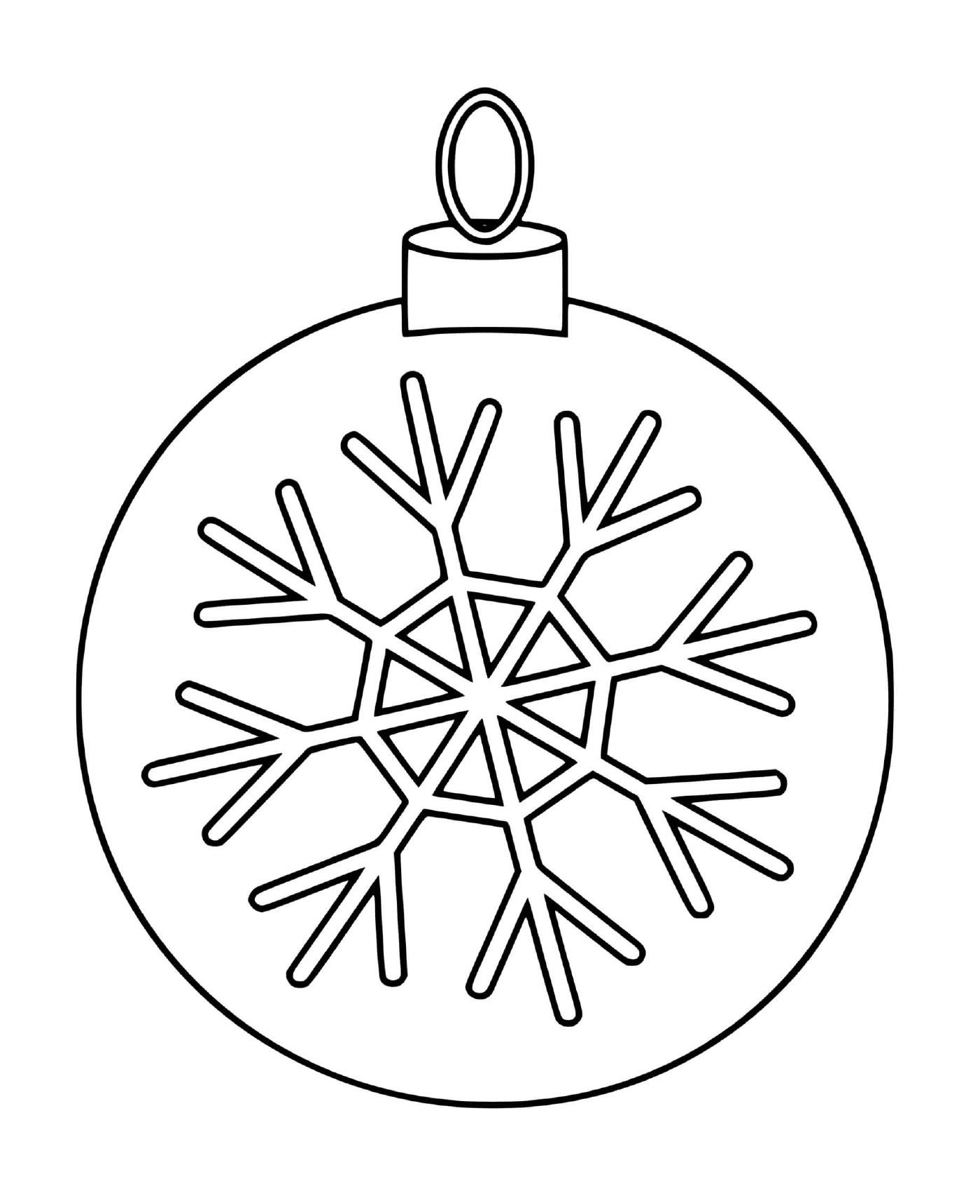   Une boule de Noël avec un flocon de neige pour sapin 