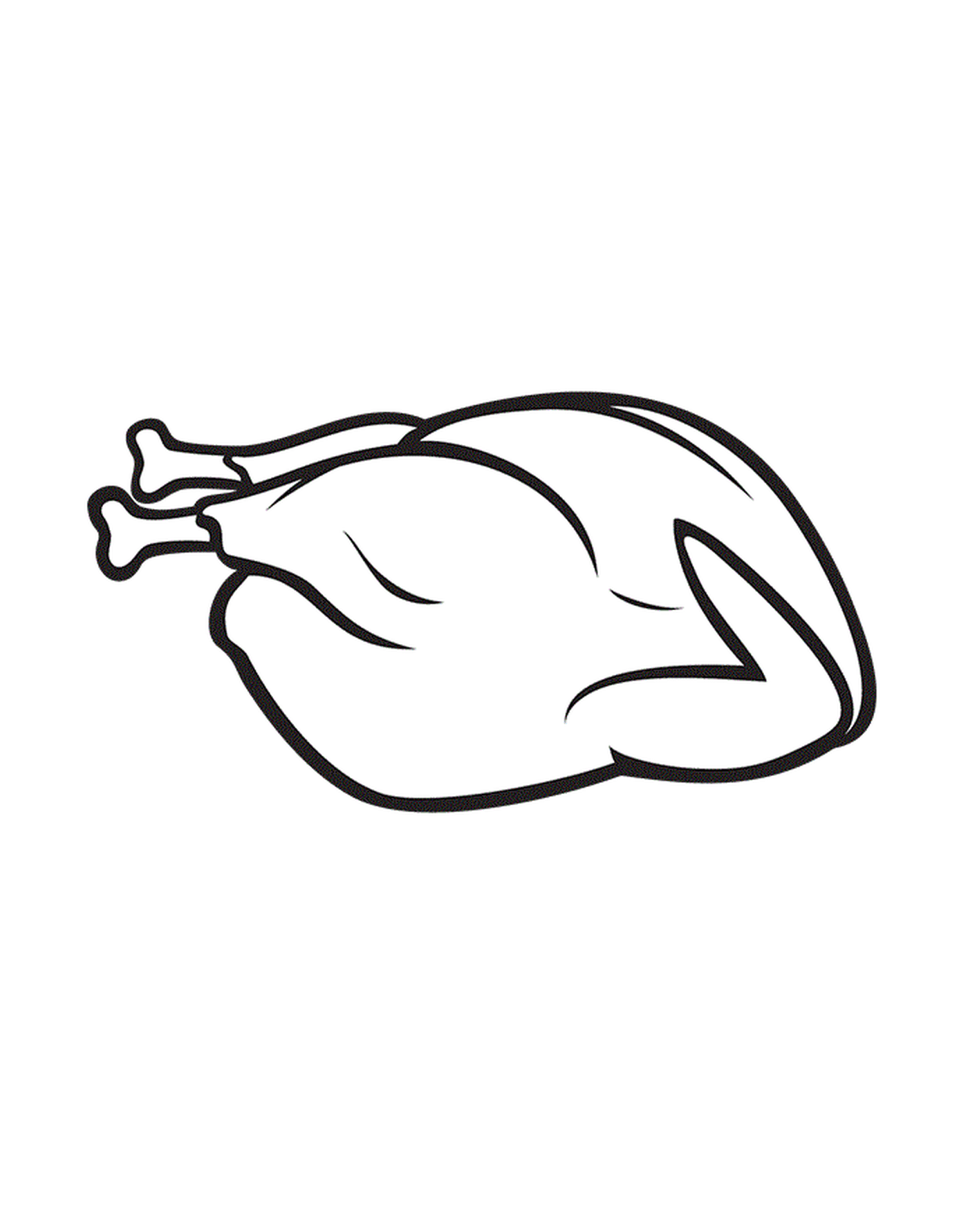   Un poulet sur un fond blanc 