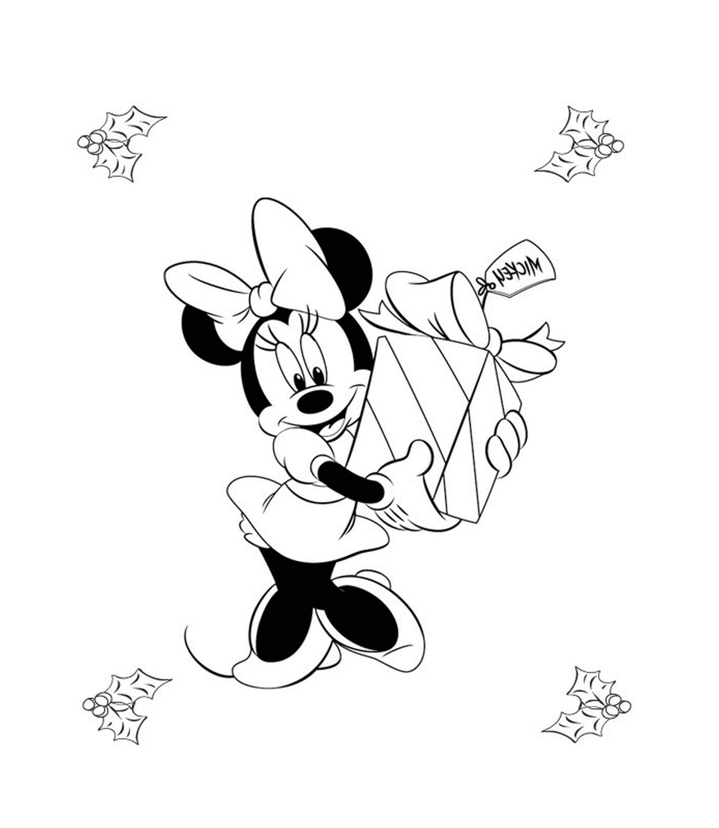   Minnie Mouse avec parapluie 