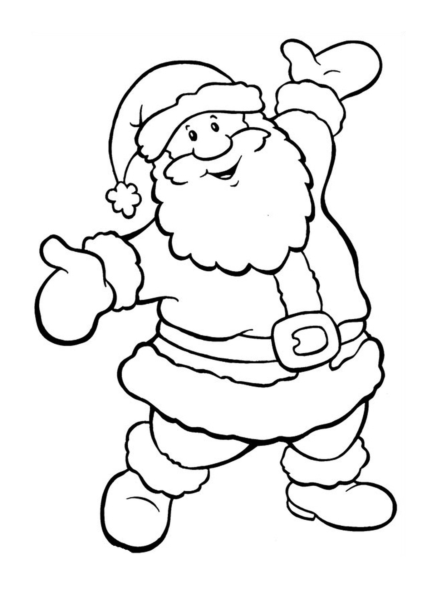   Père Noël dansant joyeusement 