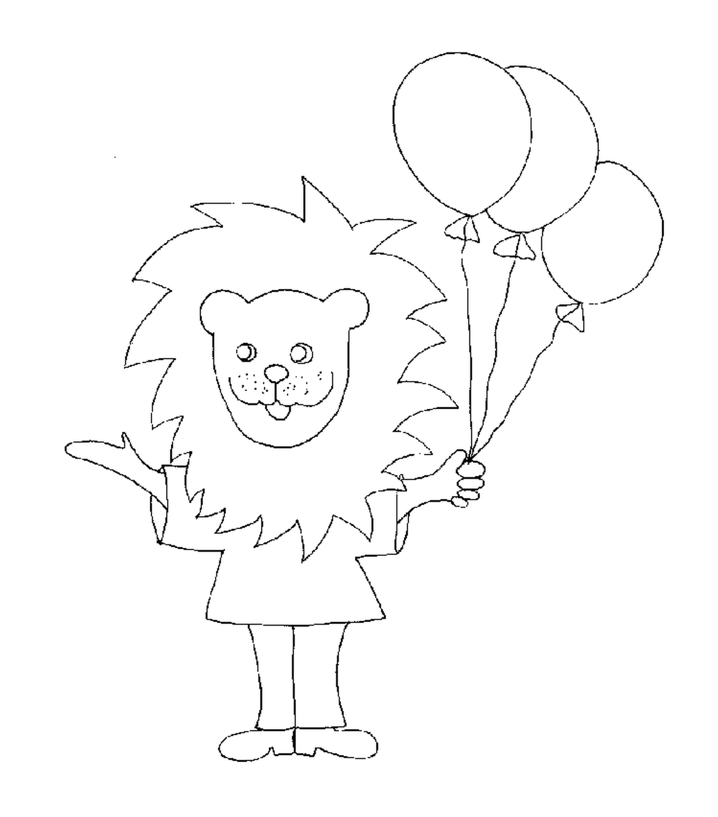   Un enfant déguisé en lion pour le carnaval 
