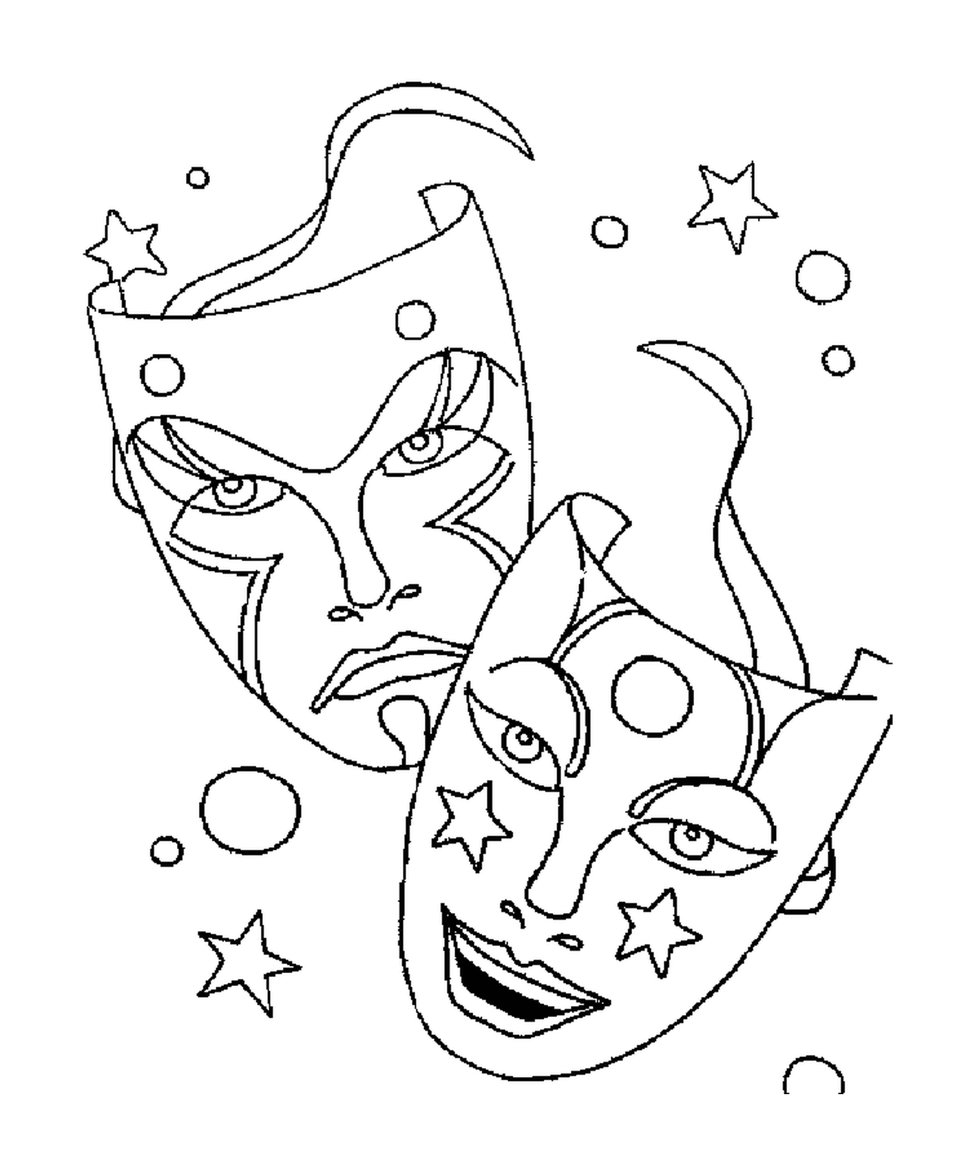   Deux masques pour le carnaval 
