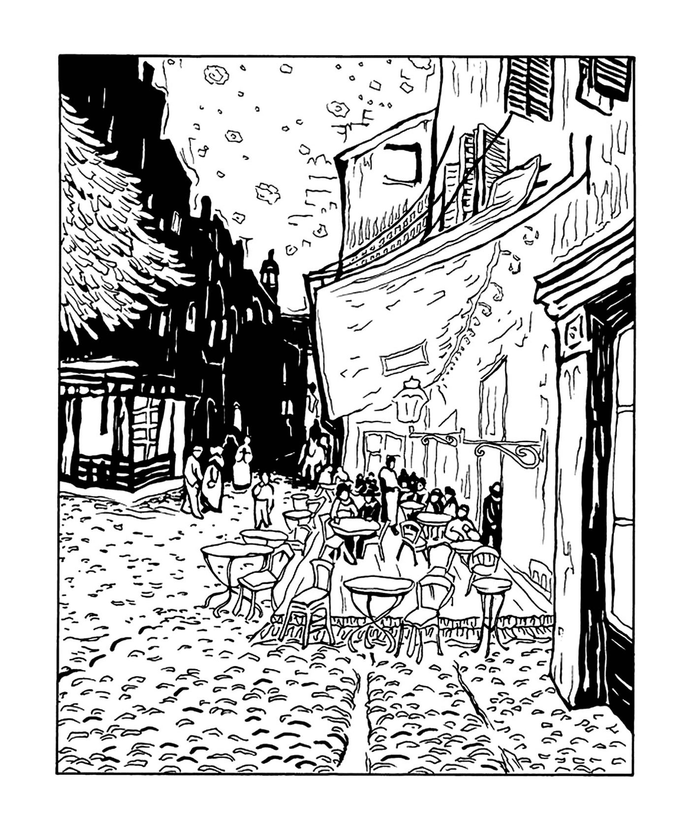   Le Café de Nuit d'adulte inspiré de Van Gogh 