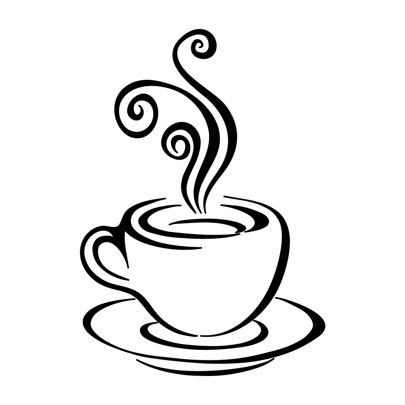   Une tasse de café simple avec de la vapeur 