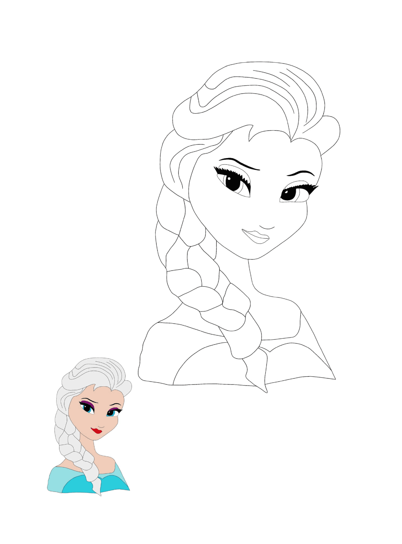   Princesse Elsa à colorier 