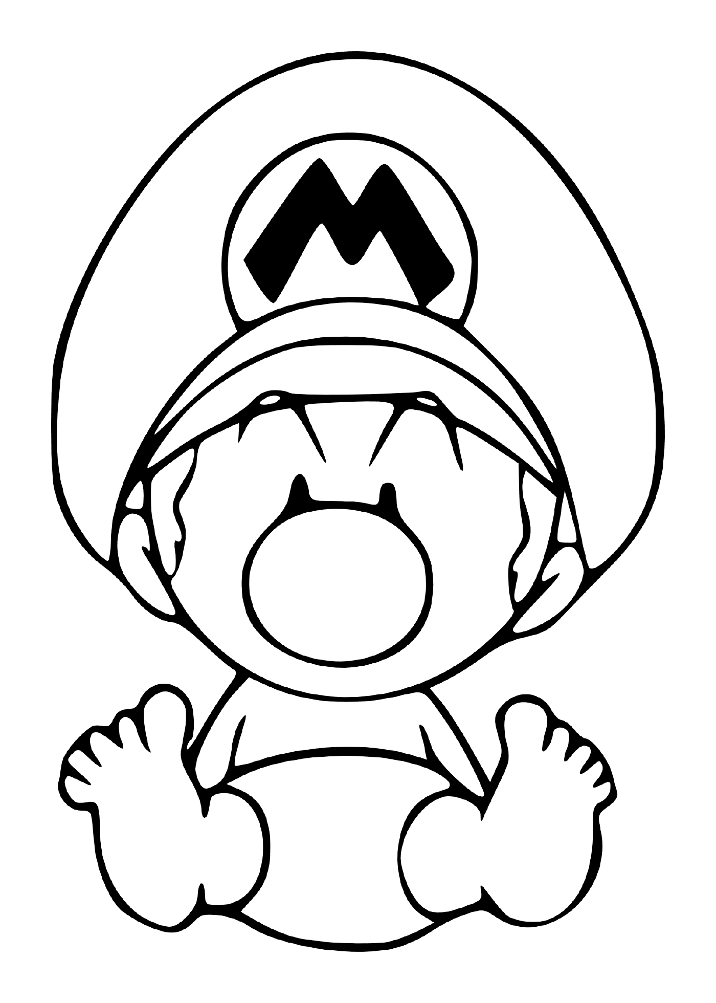   Bébé Mario à colorier 