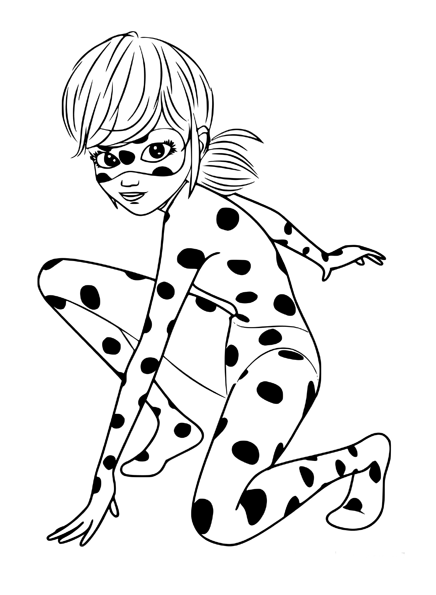   Ladybug Miraculous Chat Noir original à colorier 