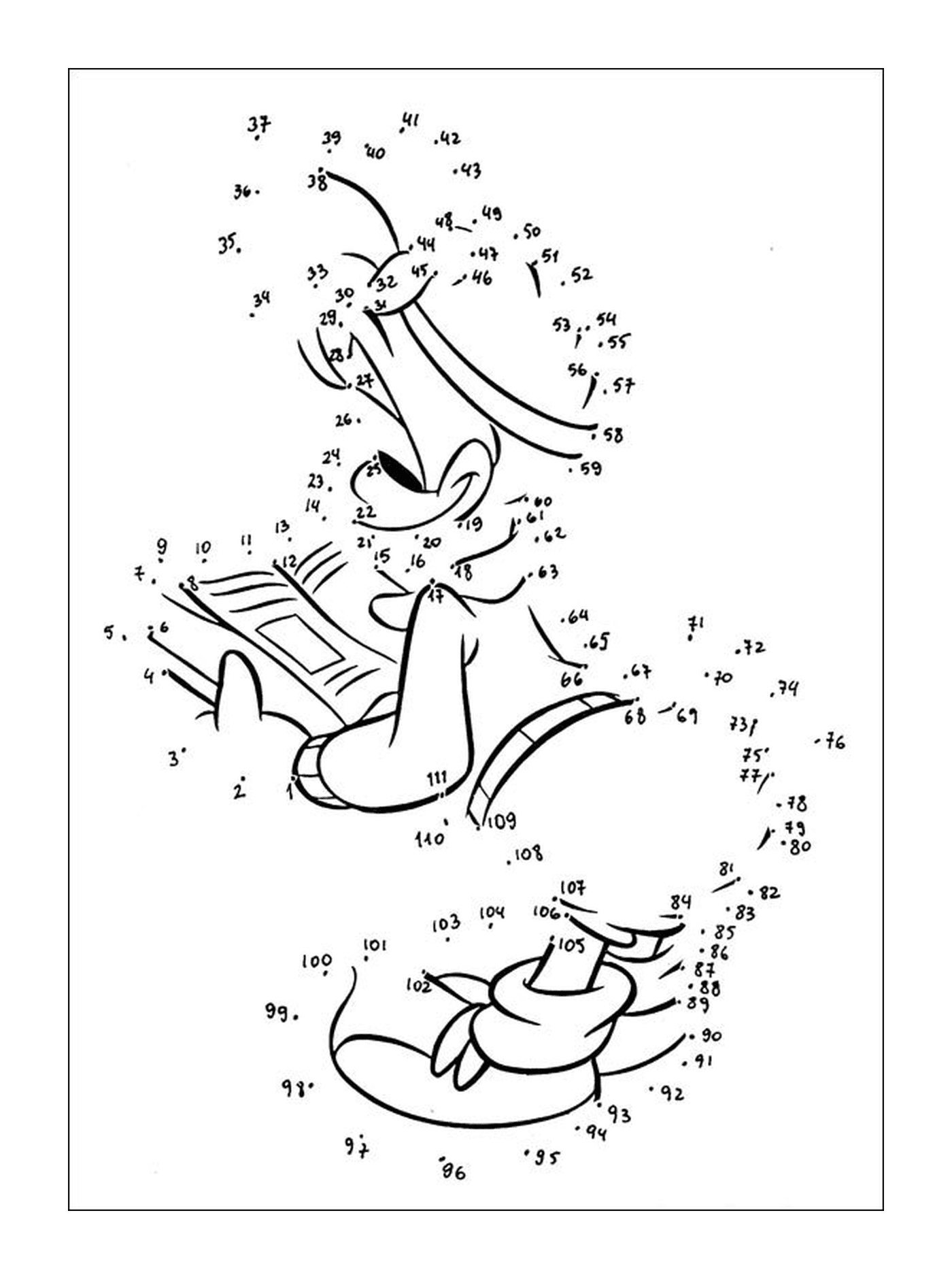   Bugs Bunny et Daffy Duck en points à relier 