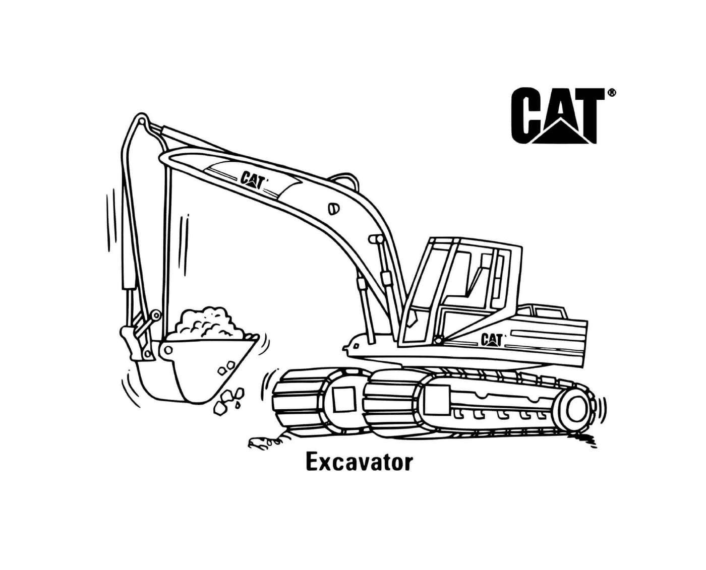   Camion-benne excavatrice CAT utilisé pour l'excavation 