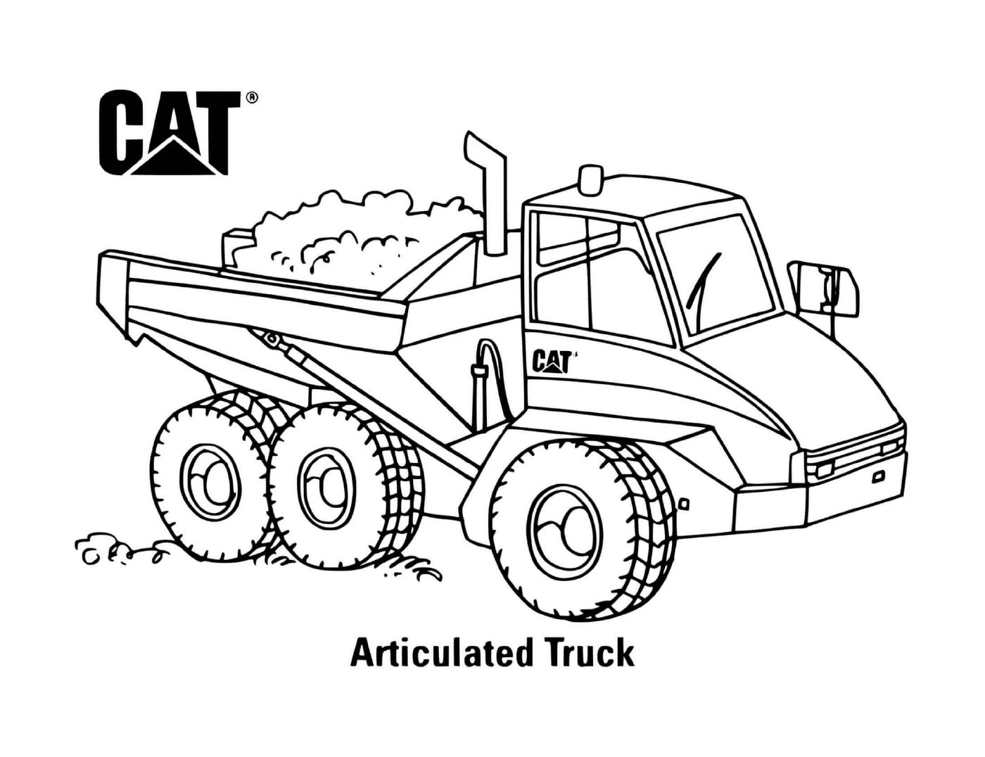   Camion-benne articulé CAT utilisé sur un chantier 