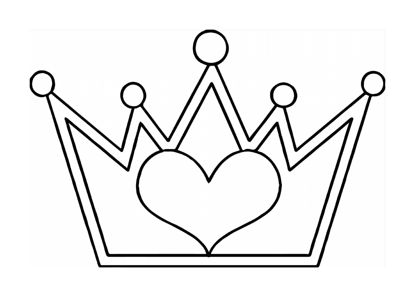   Une couronne avec un cœur 
