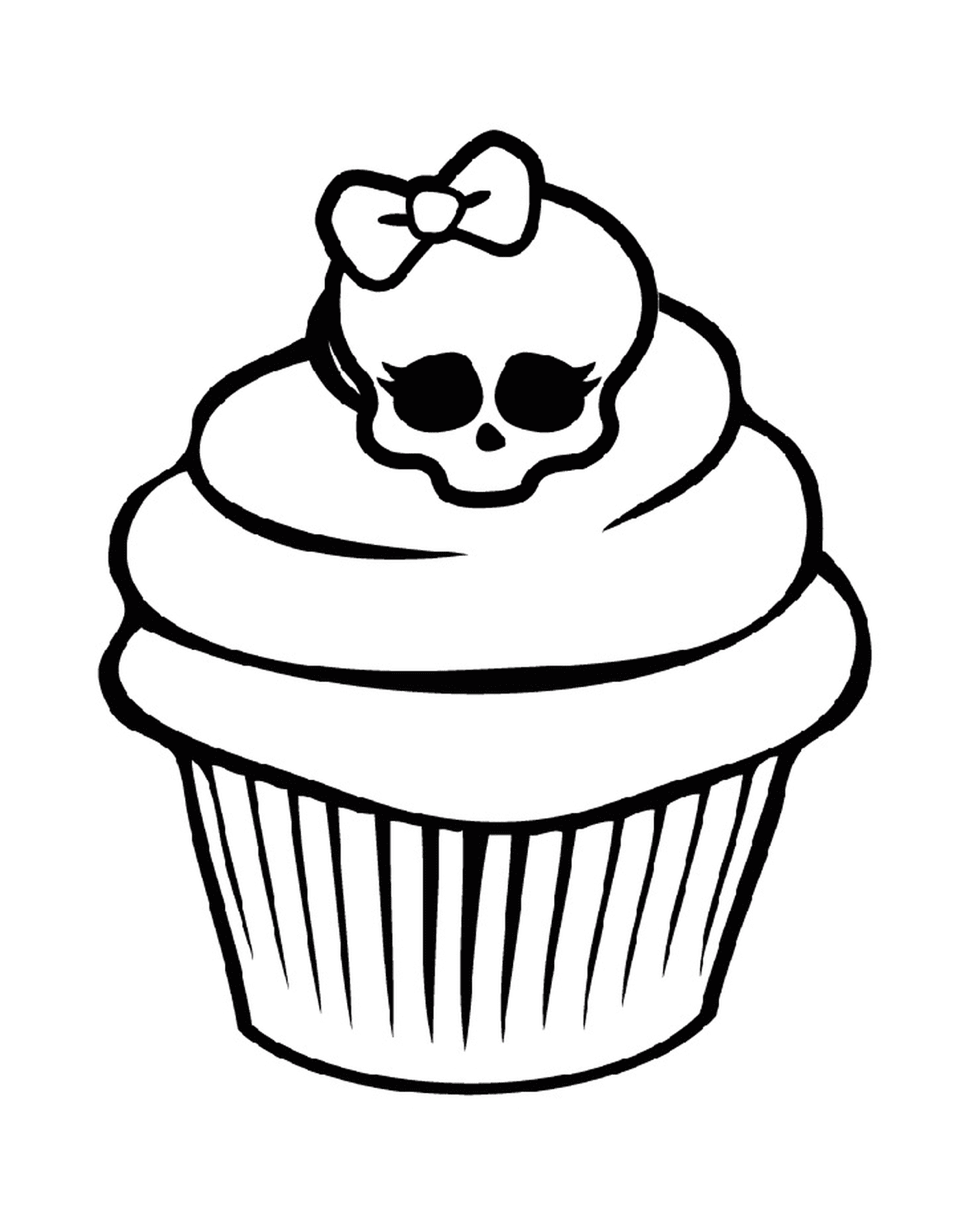   Un cupcake Monster High en forme de crâne 