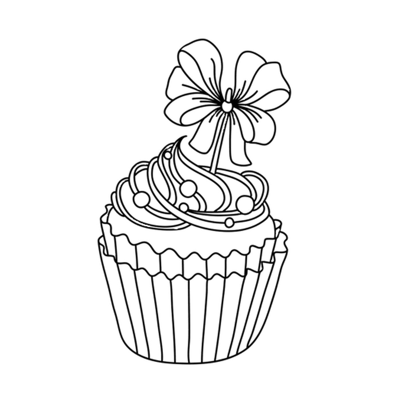   Un cupcake festif à dévorer, avec une fleur 