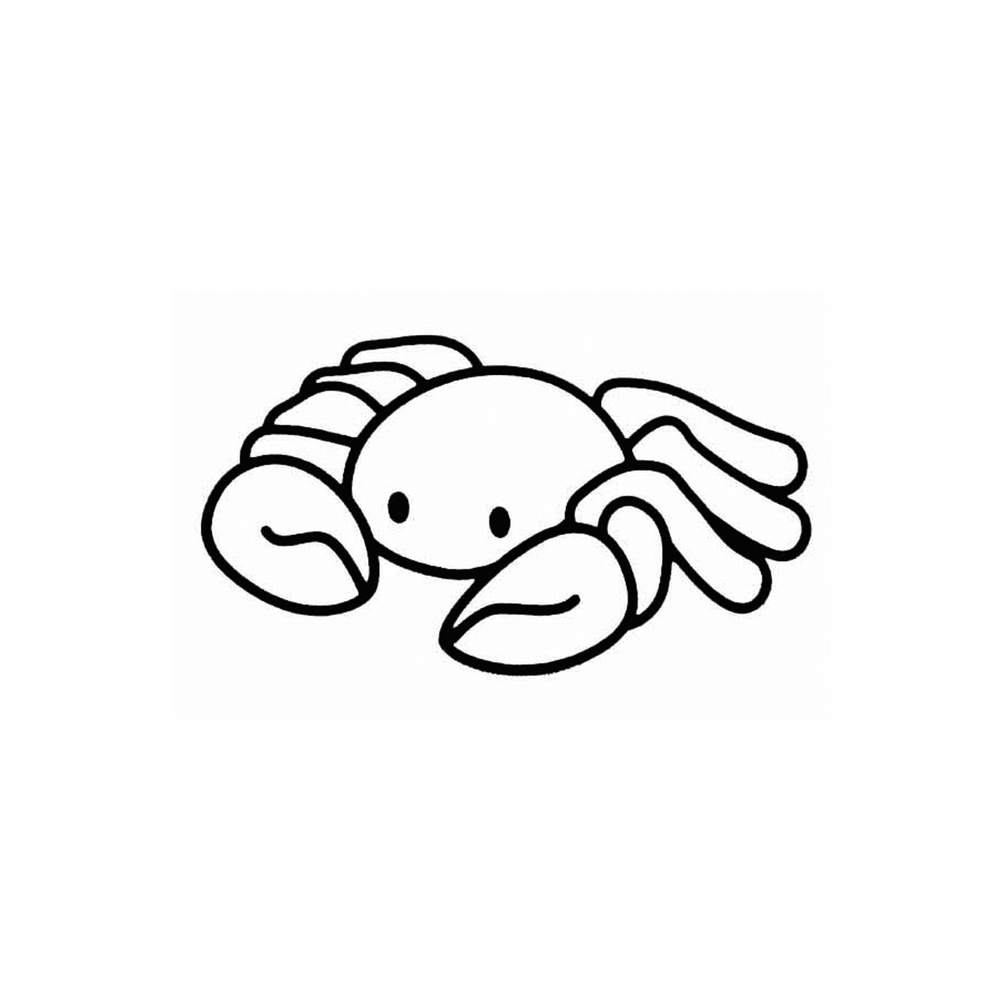   Une image d'un crabe sur fond blanc 