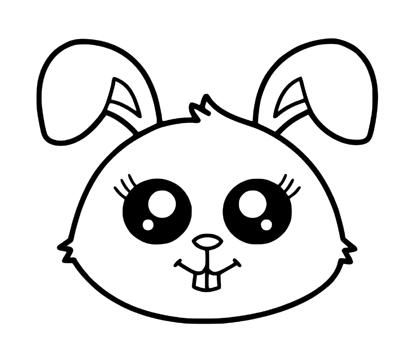   Un lapin mignon avec de grandes oreilles 