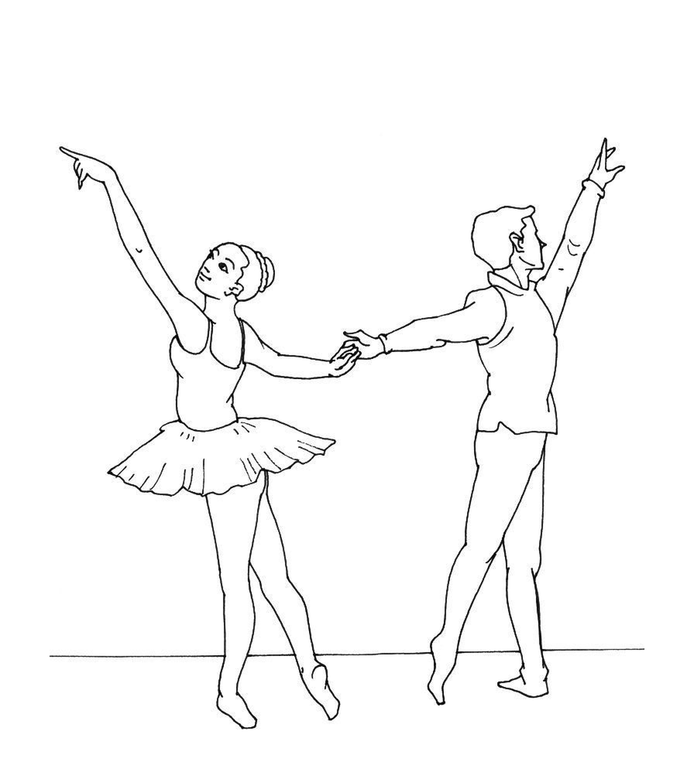   Danseur et Danseuse se Tenant la Main 
