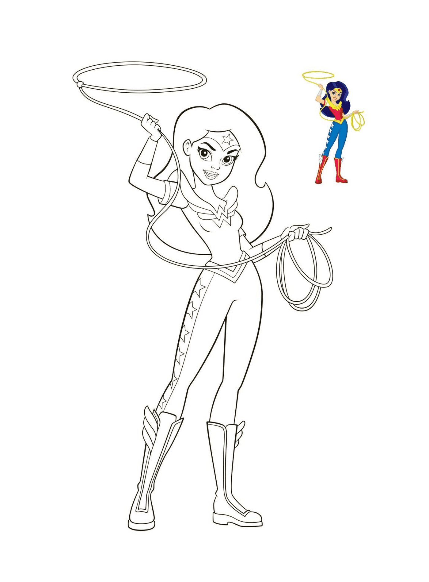   Wonder Woman des DC Super Hero Girls tenant un lasso 