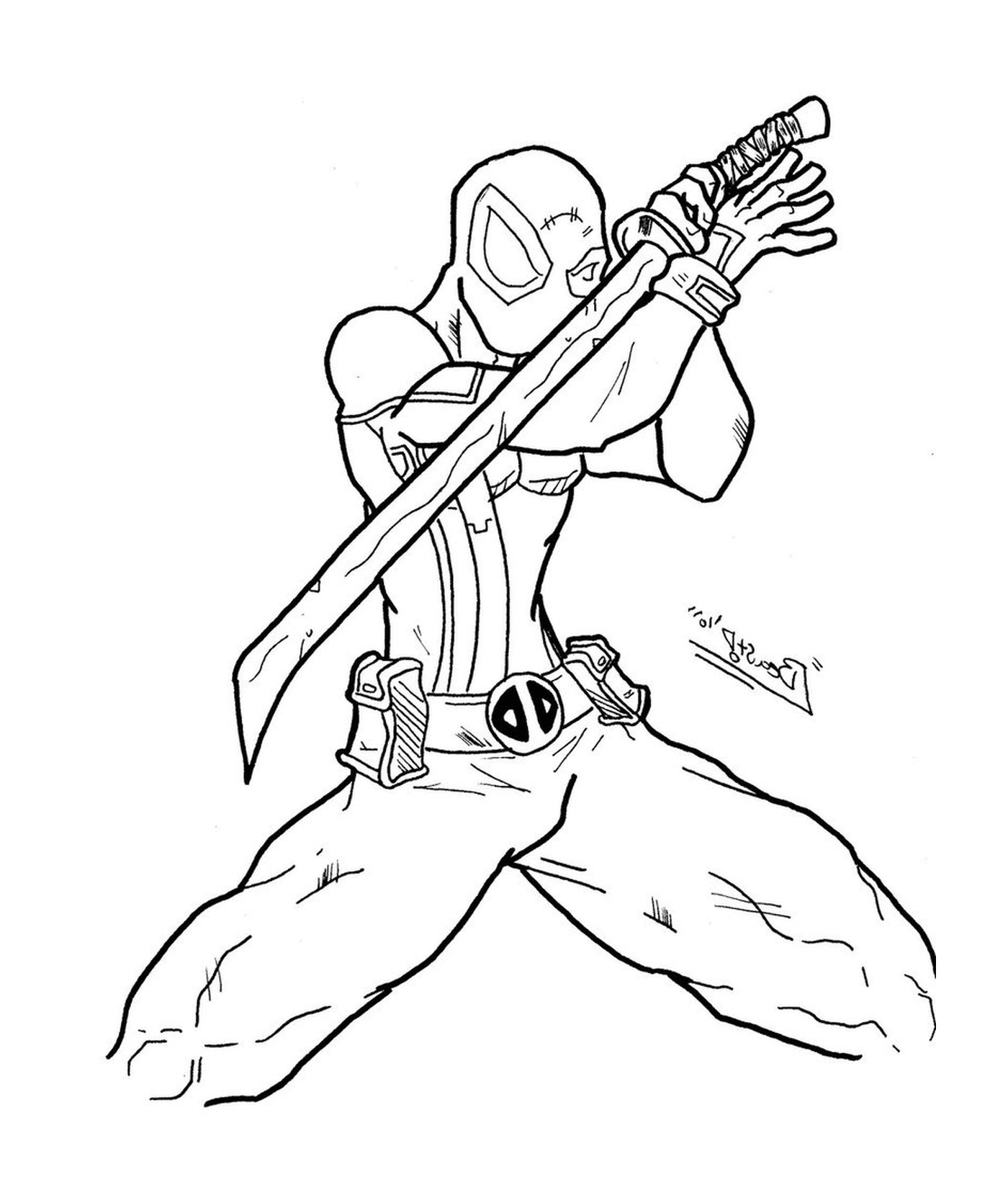   Deadpool déguisé en ninja 