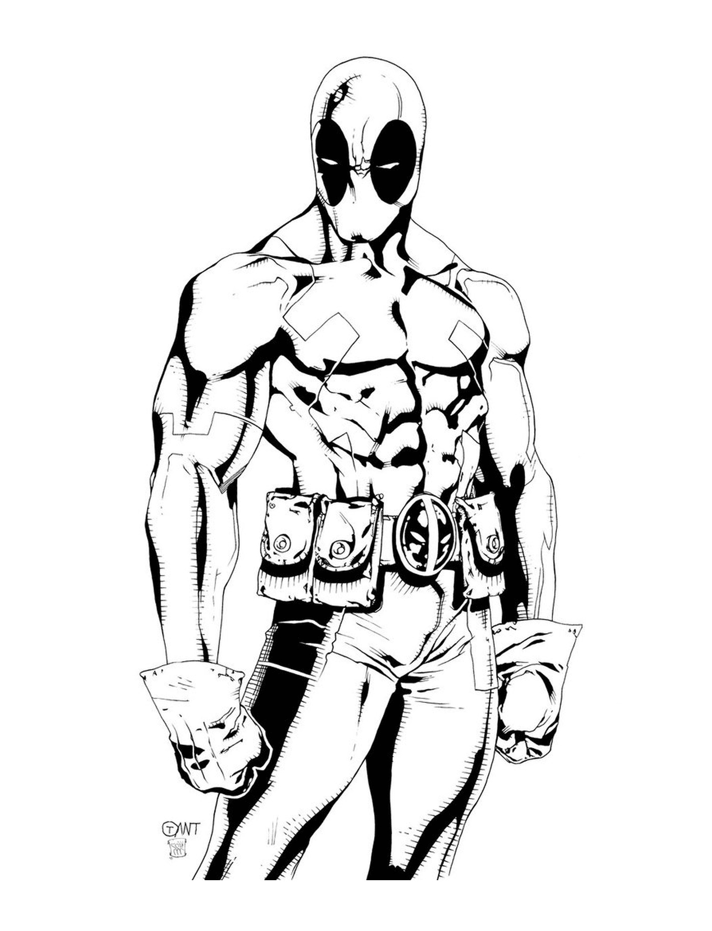   Deadpool de Marvel en uniforme 