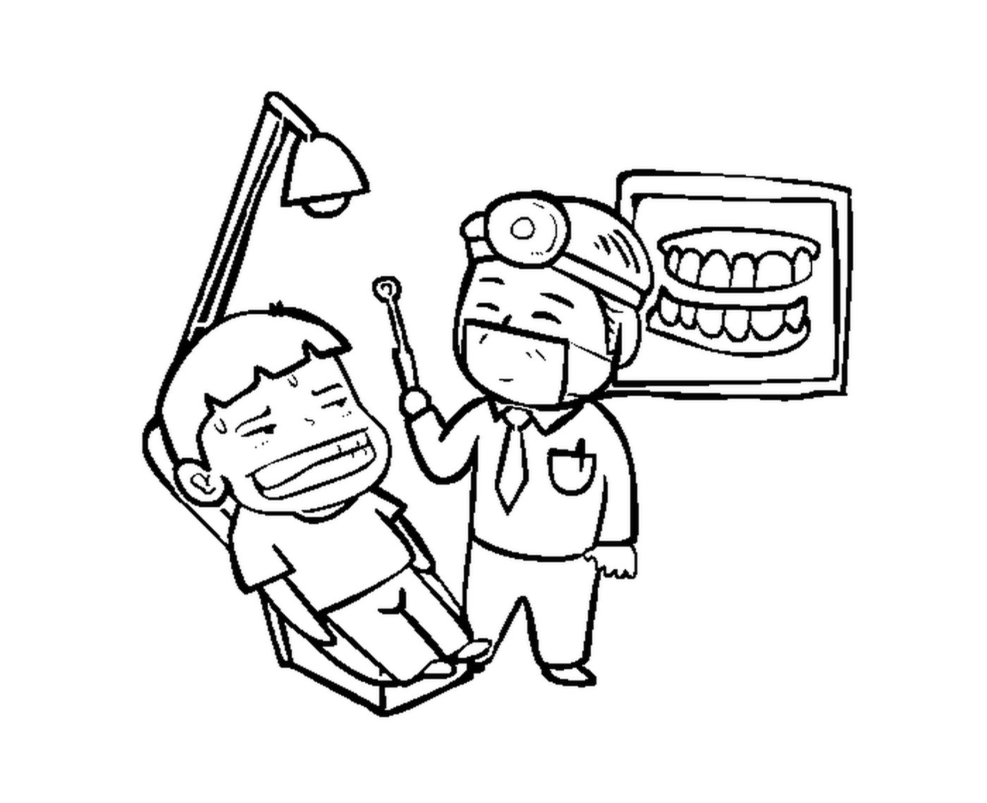   Un enfant chez le dentiste 