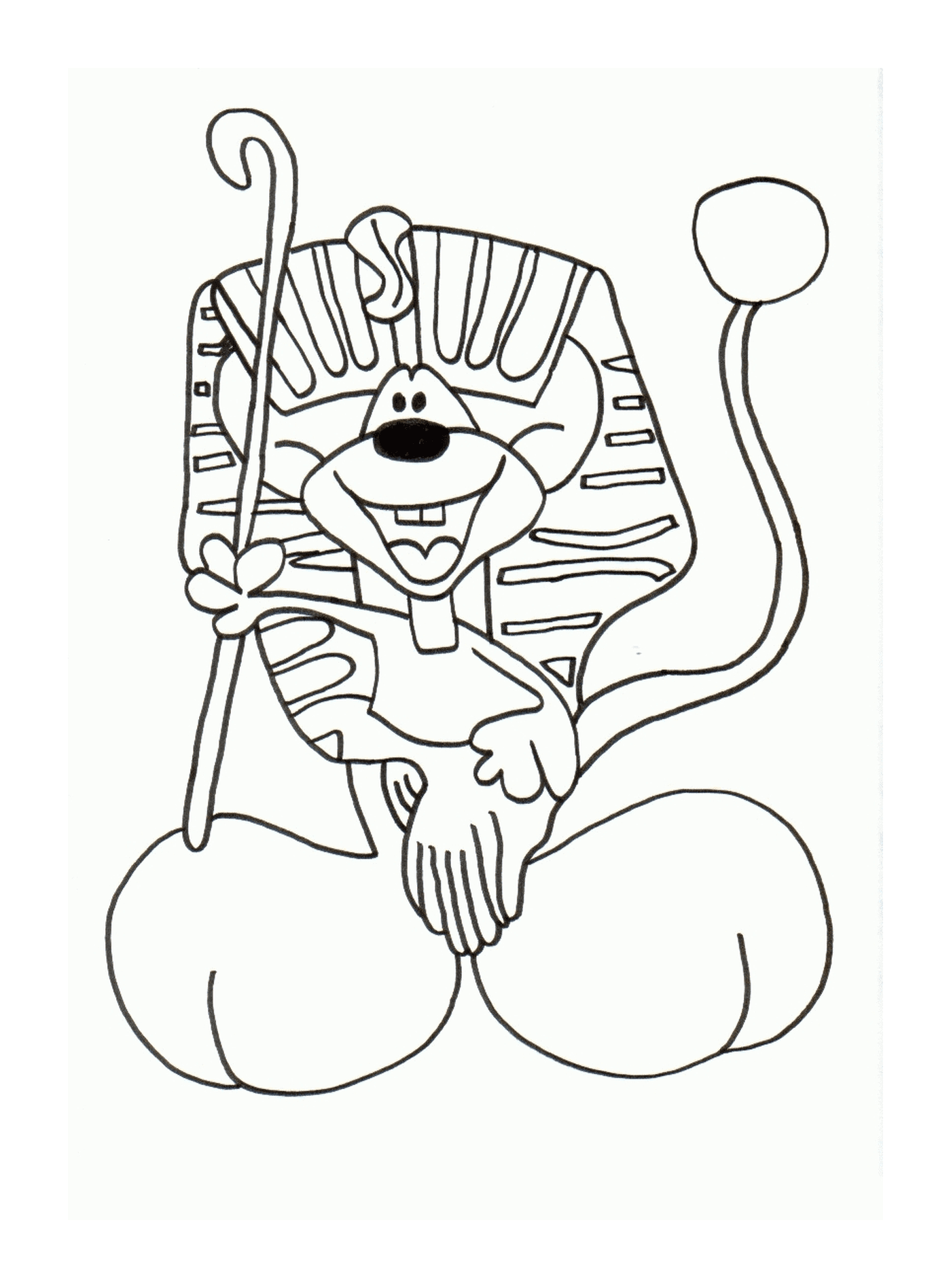  Un chat déguisé en pharaon 
