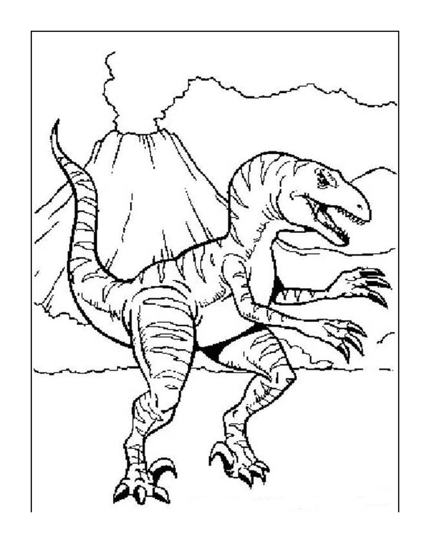   Dinosaure adulte avec une posture majestueuse 
