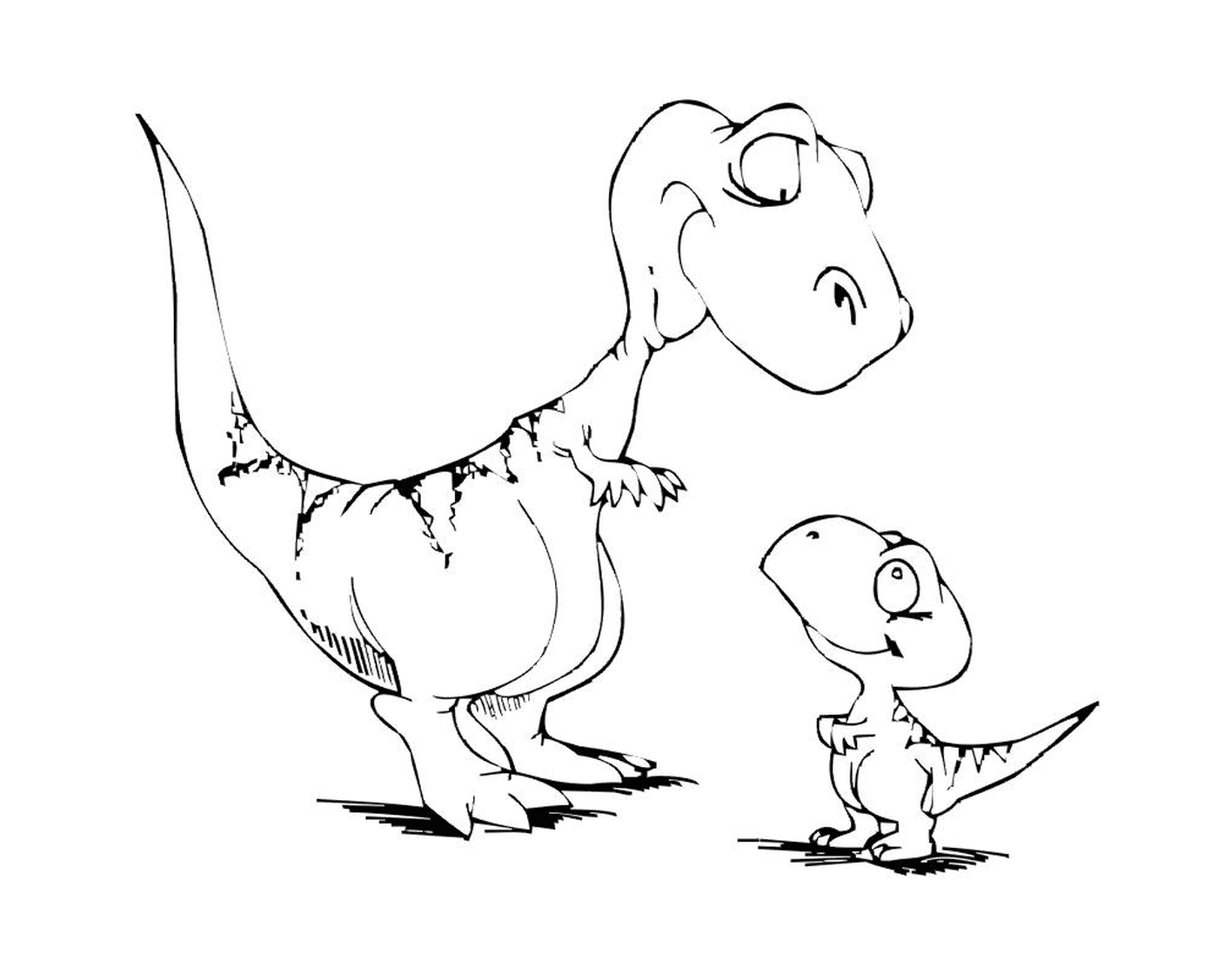   Deux dinosaures 