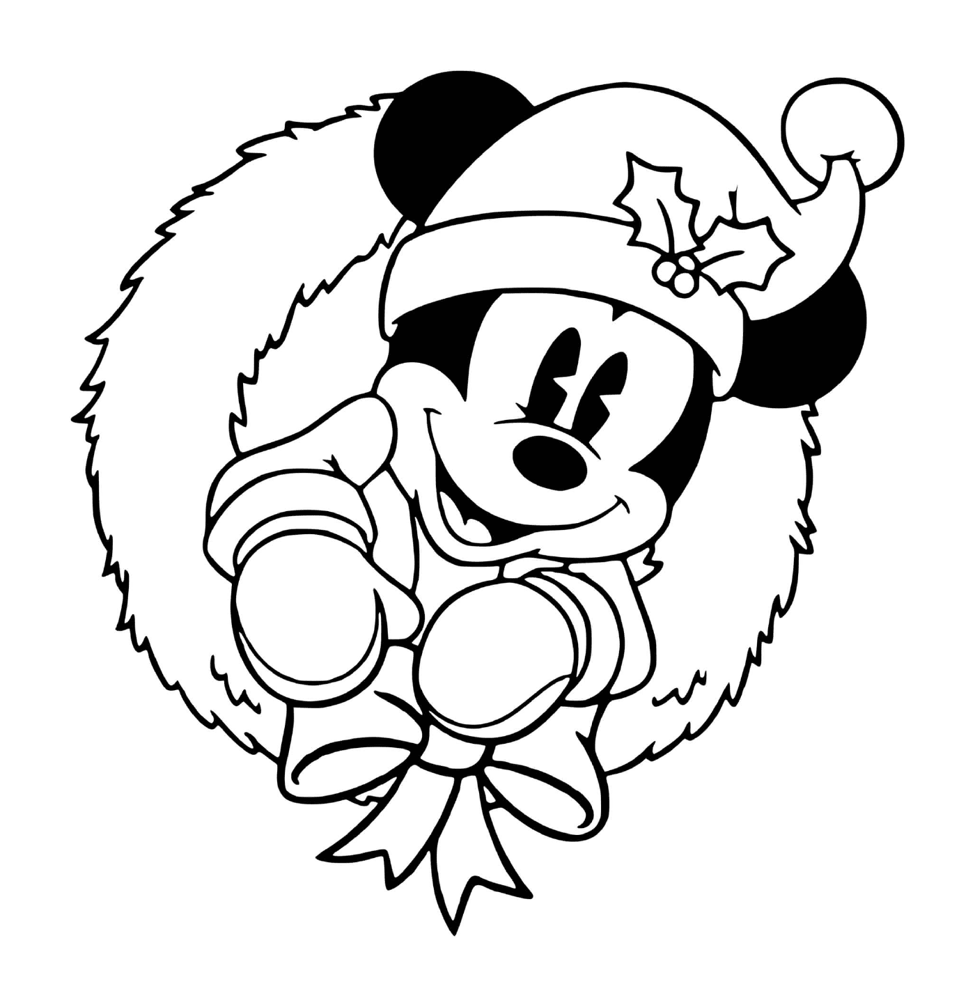   Mickey classique dans une couronne 