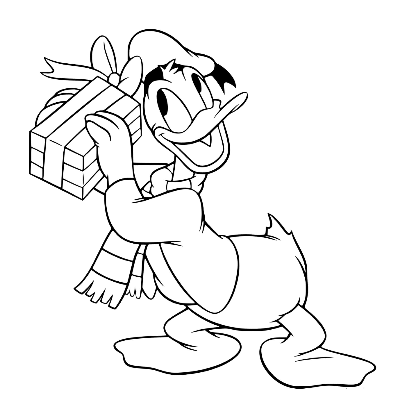   Donald Duck avec un cadeau 