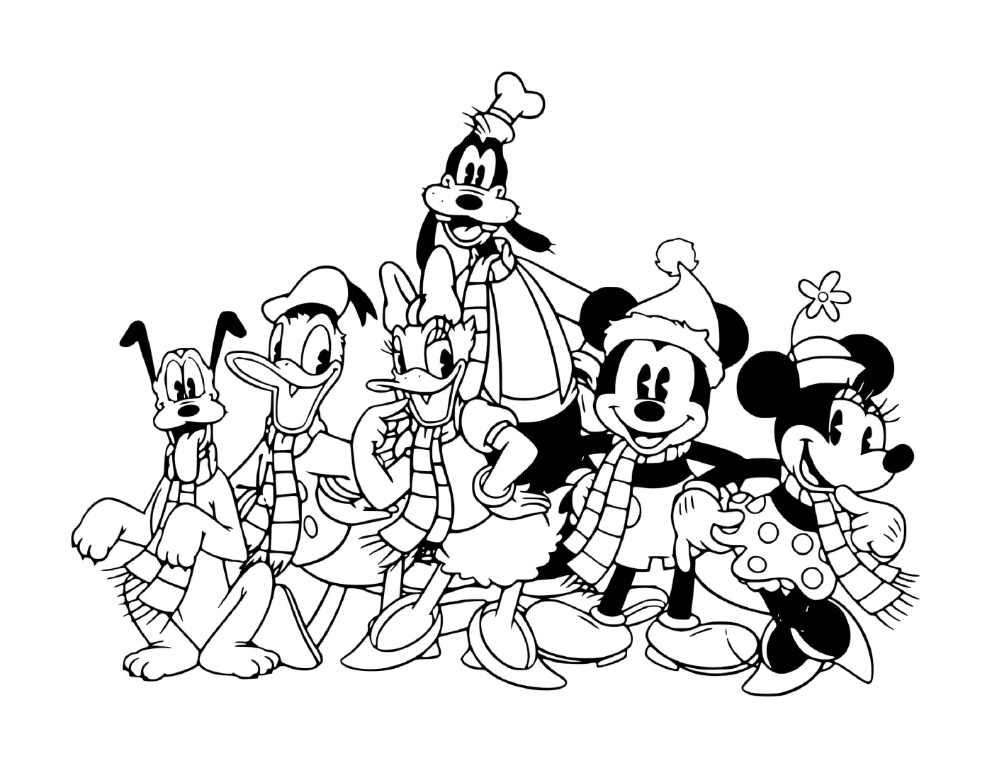   Mickey et amis en groupe 
