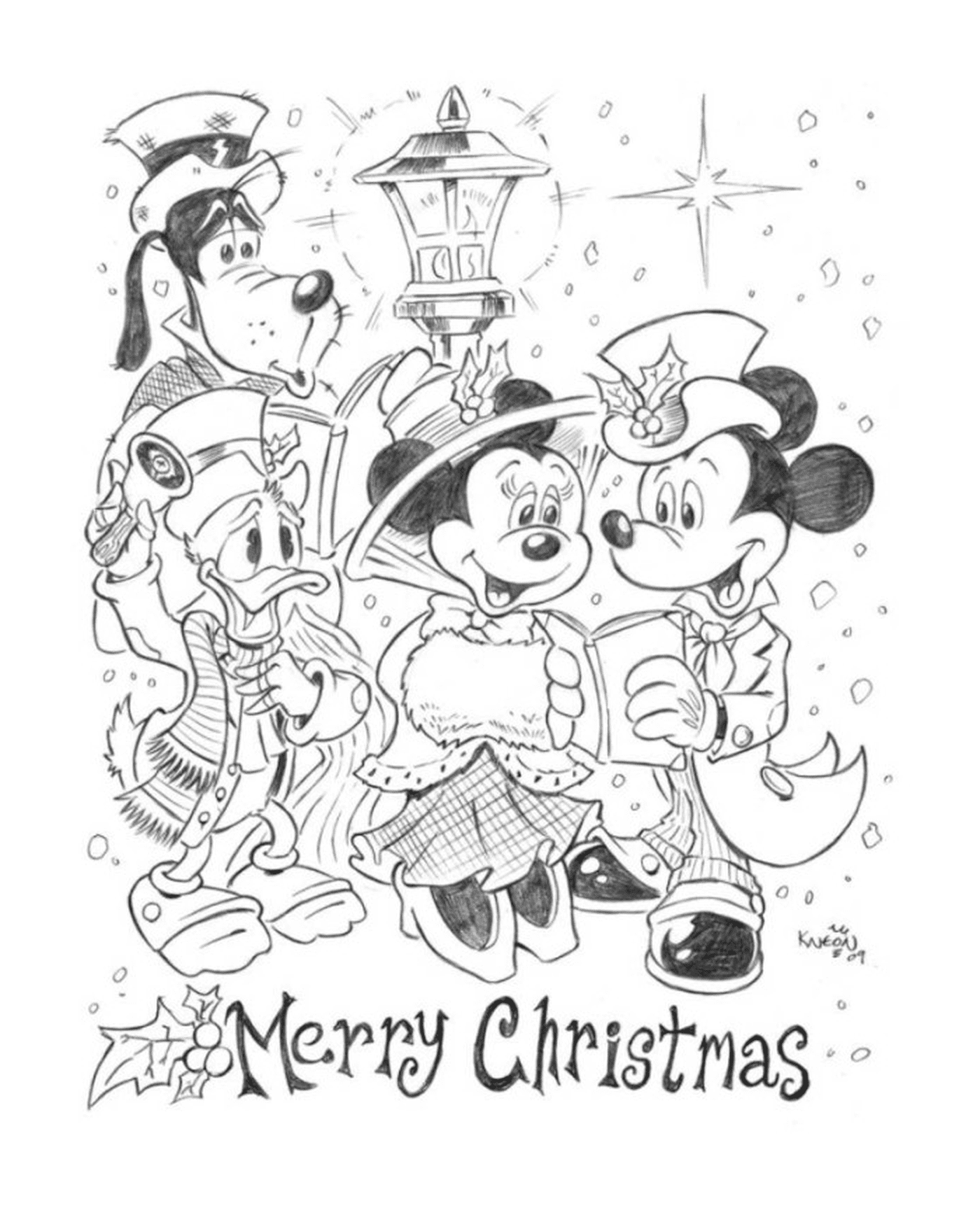   Mickey, Minnie, Donald, Goofy 