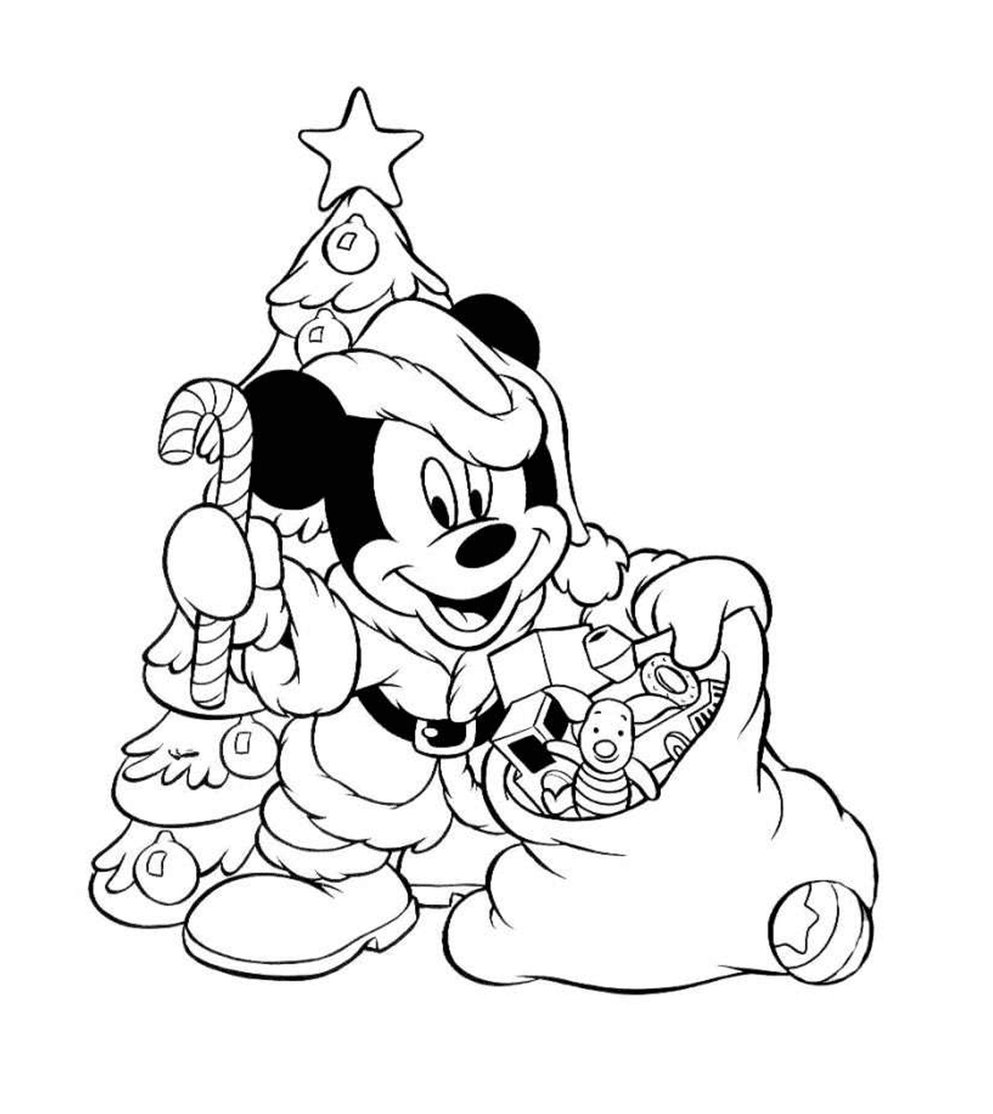   Mickey avec sapin Noël 