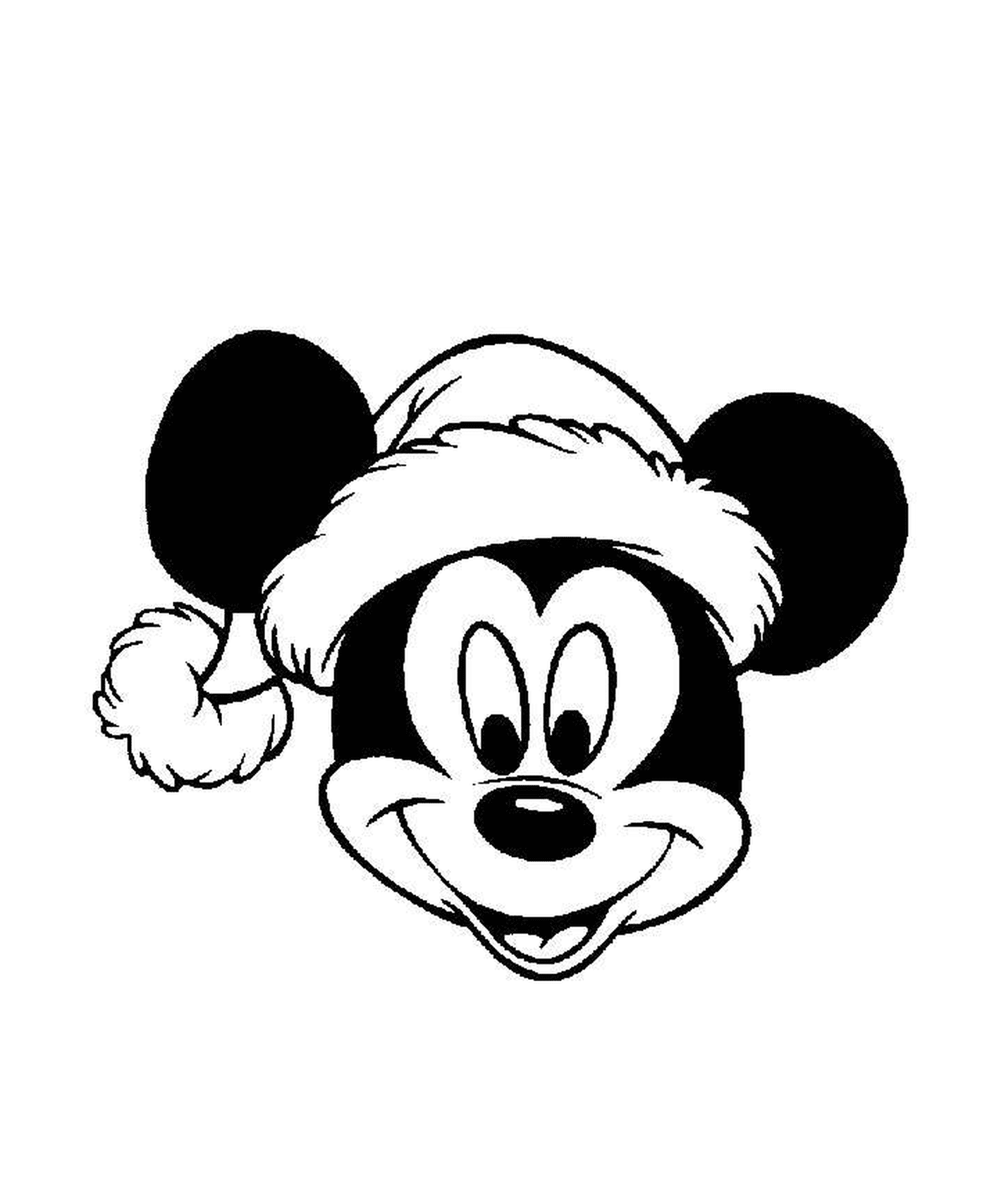   Mickey avec chapeau Santa 