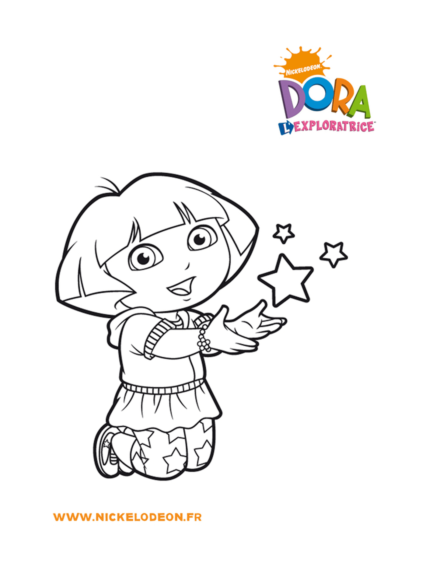   Dora est fascinée par les étoiles 