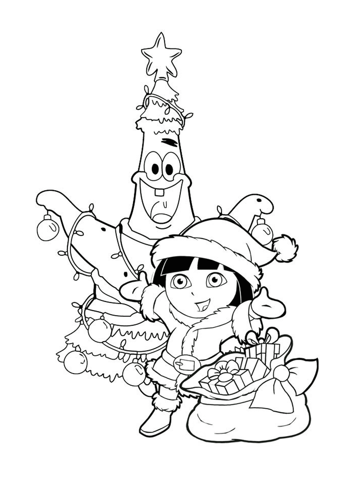   Dora célèbre Noël avec Patrick 