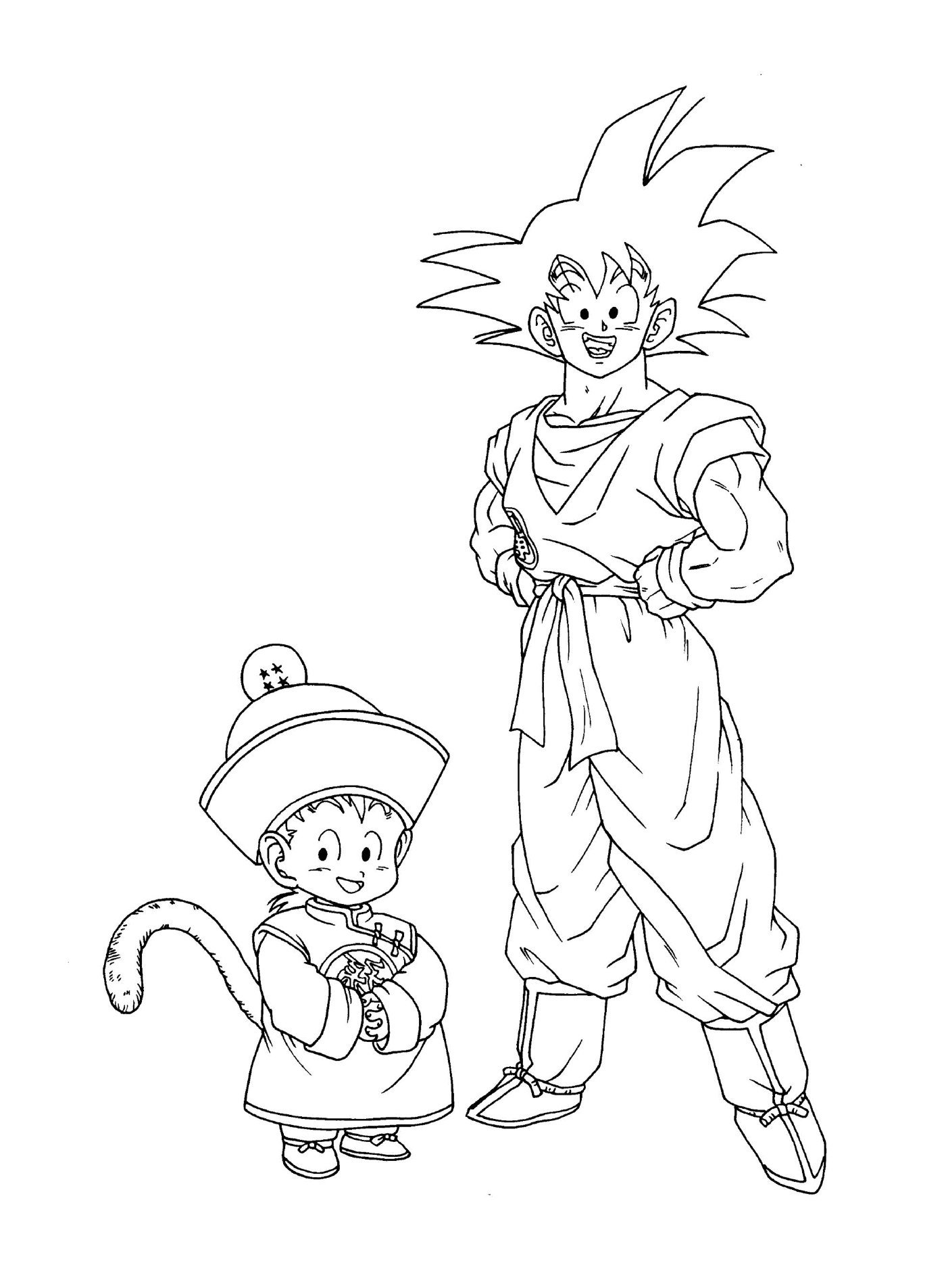   Personnages de Dragon Ball Z : Goku et Goten 