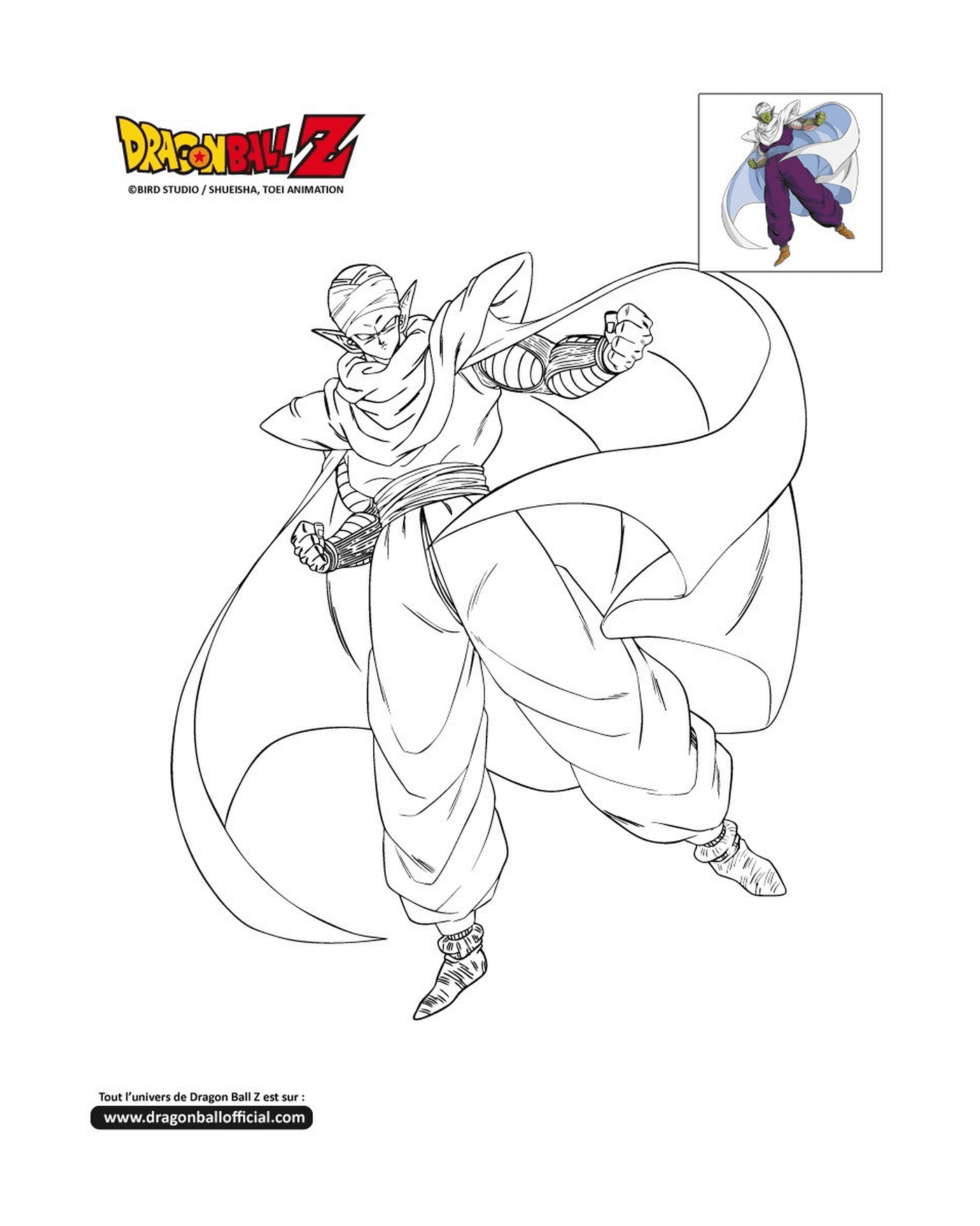   Piccolo volant dans les airs dans Dragon Ball Z 