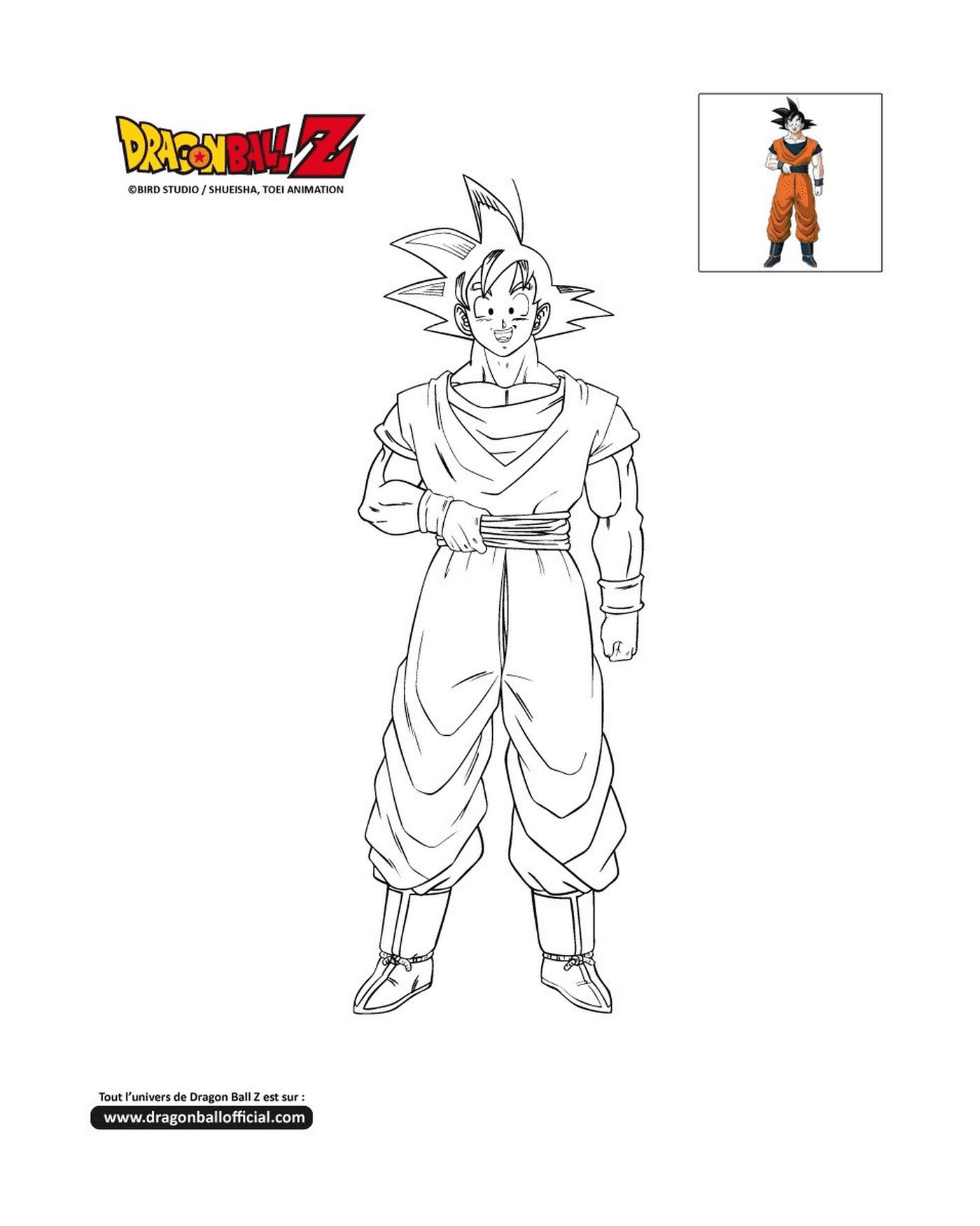   Goku, un homme déguisé en Dragon Ball Z 